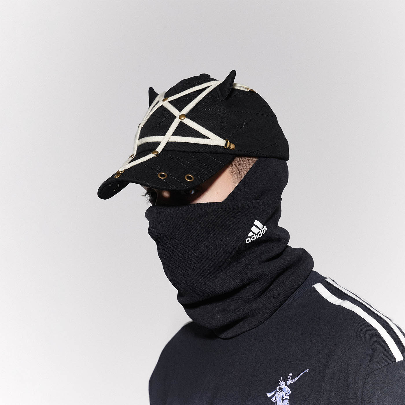 DND4DES Pentagram Rivet Devil Hat, premium urban and streetwear designers apparel on PROJECTISR.com, DND4DES