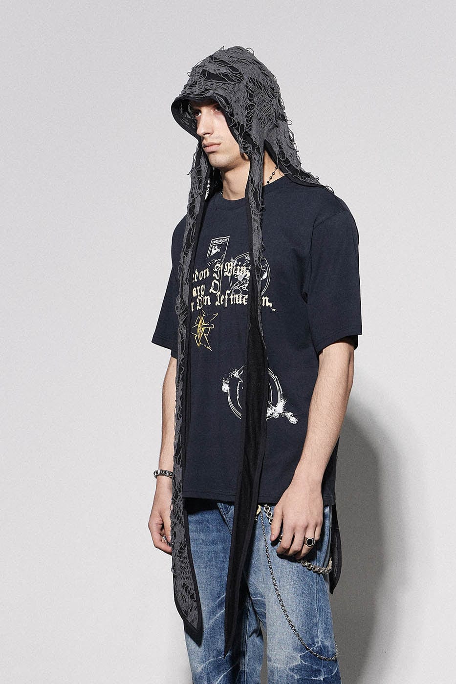 DND4DES Ripped Bunny Ears Durag, premium urban and streetwear designers apparel on PROJECTISR.com, DND4DES