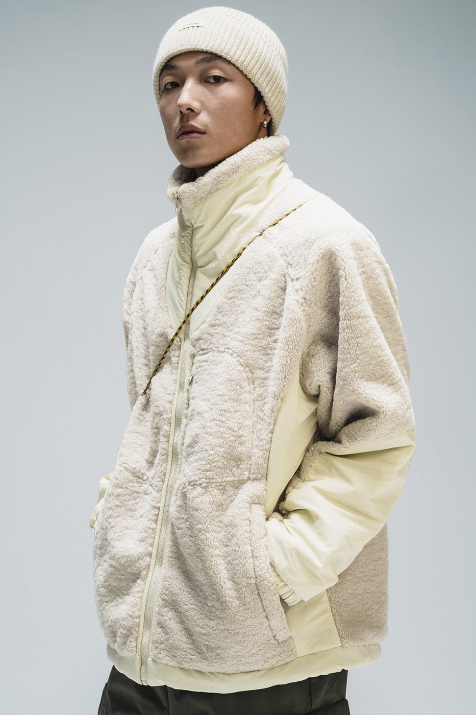 ENSHADOWER Spliced High-Collar Fleece Jacket, premium urban and streetwear designers apparel on PROJECTISR.com, ENSHADOWER