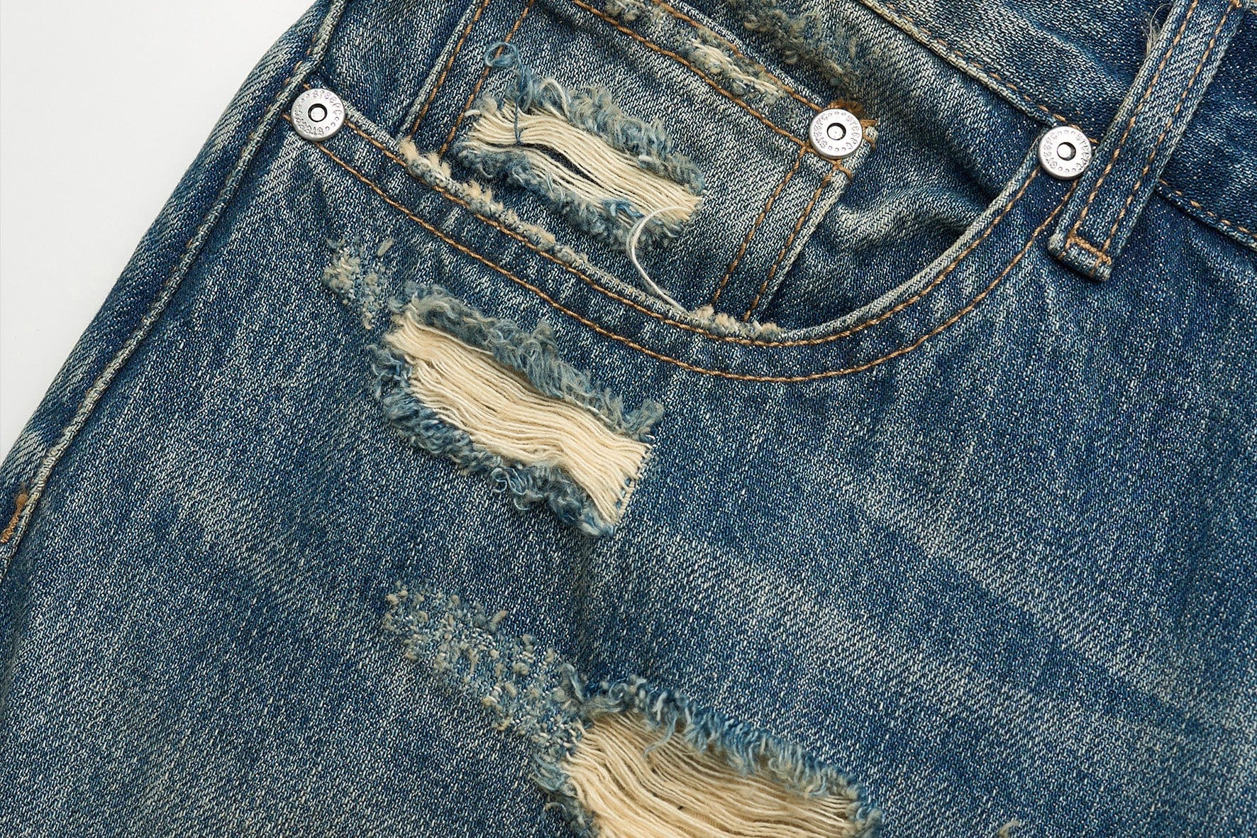 STEEPC Washed Rippled Straight-Leg Jeans, premium urban and streetwear designers apparel on PROJECTISR.com, STEEPC