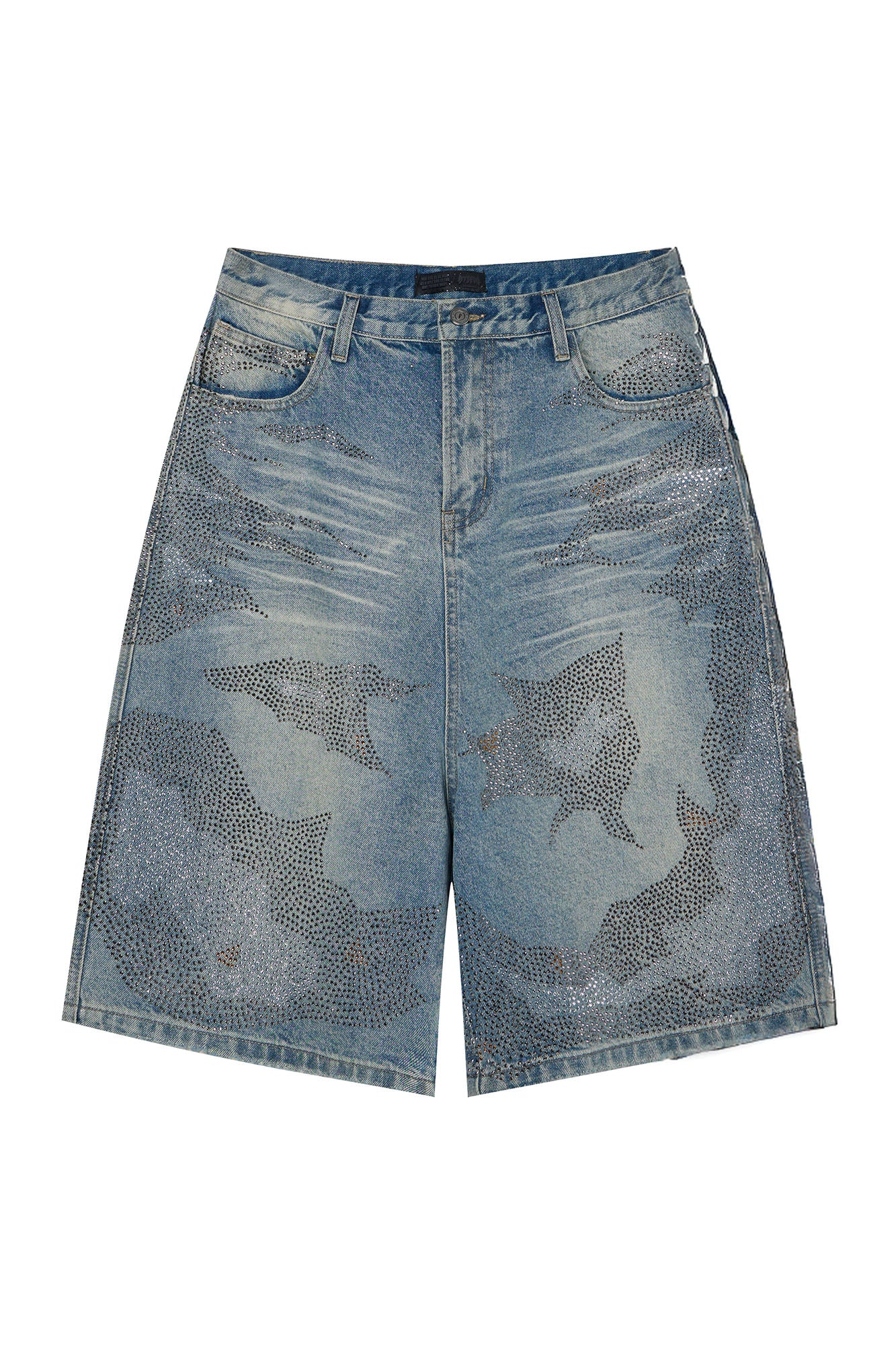 CLP Diamond Distressed Straight-Leg Jorts, premium urban and streetwear designers apparel on PROJECTISR.com, CLP