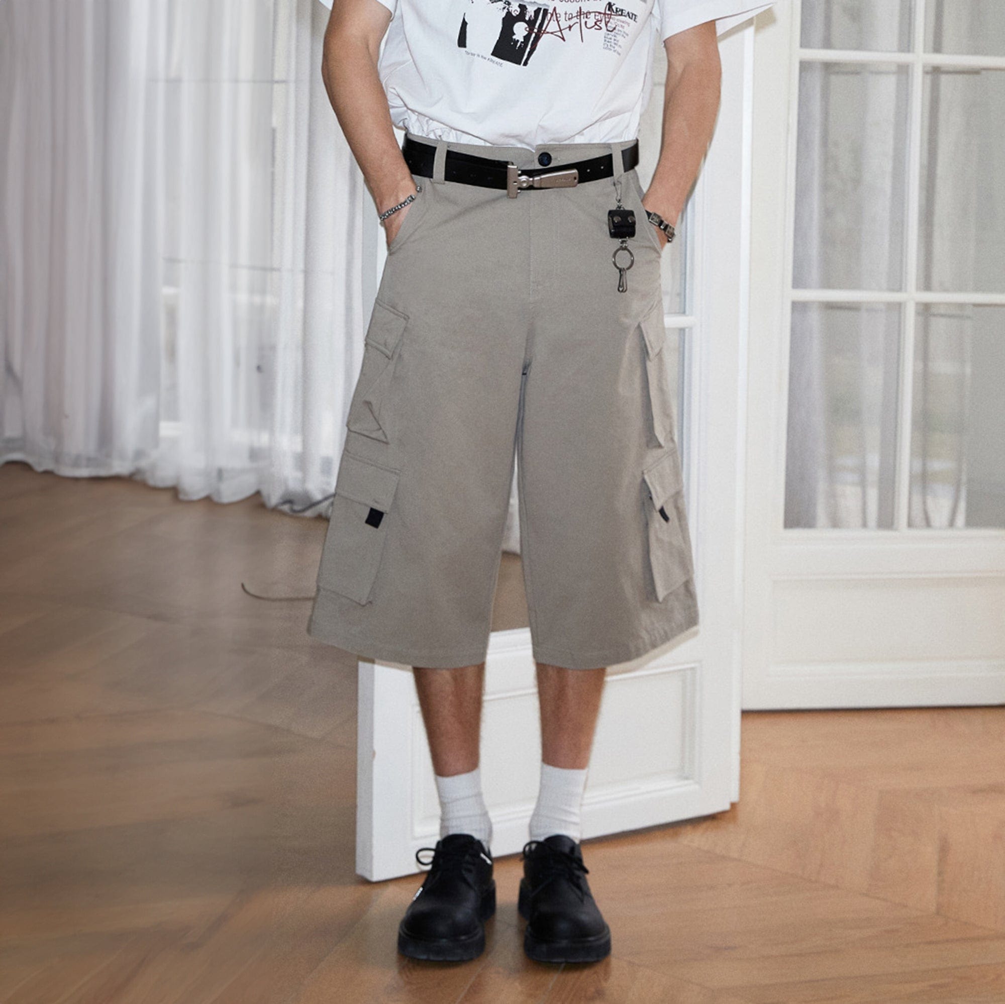 KREATE Multi-Pocket Cargo Shorts, premium urban and streetwear designers apparel on PROJECTISR.com, KREATE
