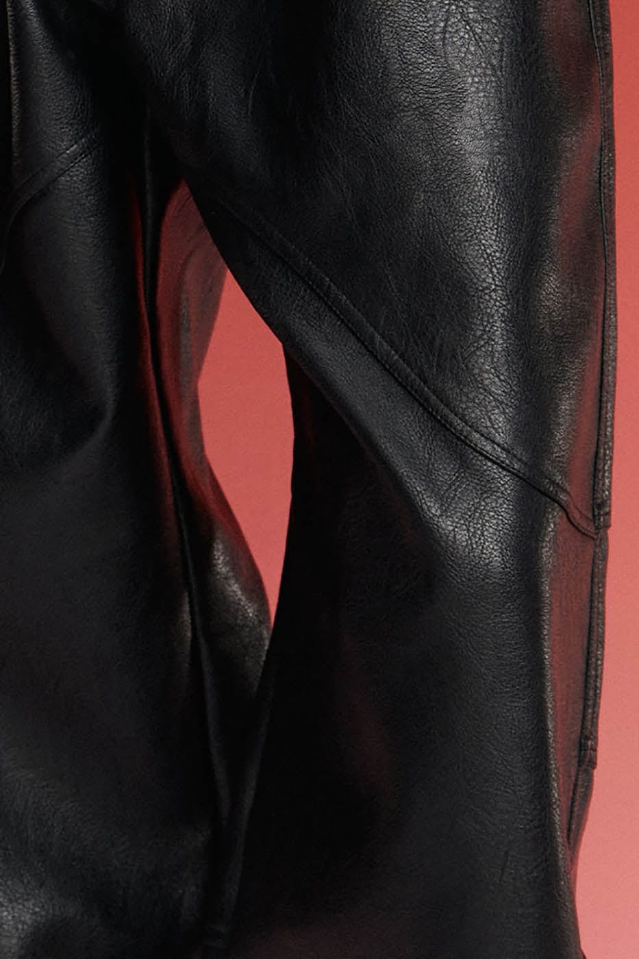 1997 POSTOFFICE Spliced Faux Leather Pants, premium urban and streetwear designers apparel on PROJECTISR.com, 1997 POSTOFFICE