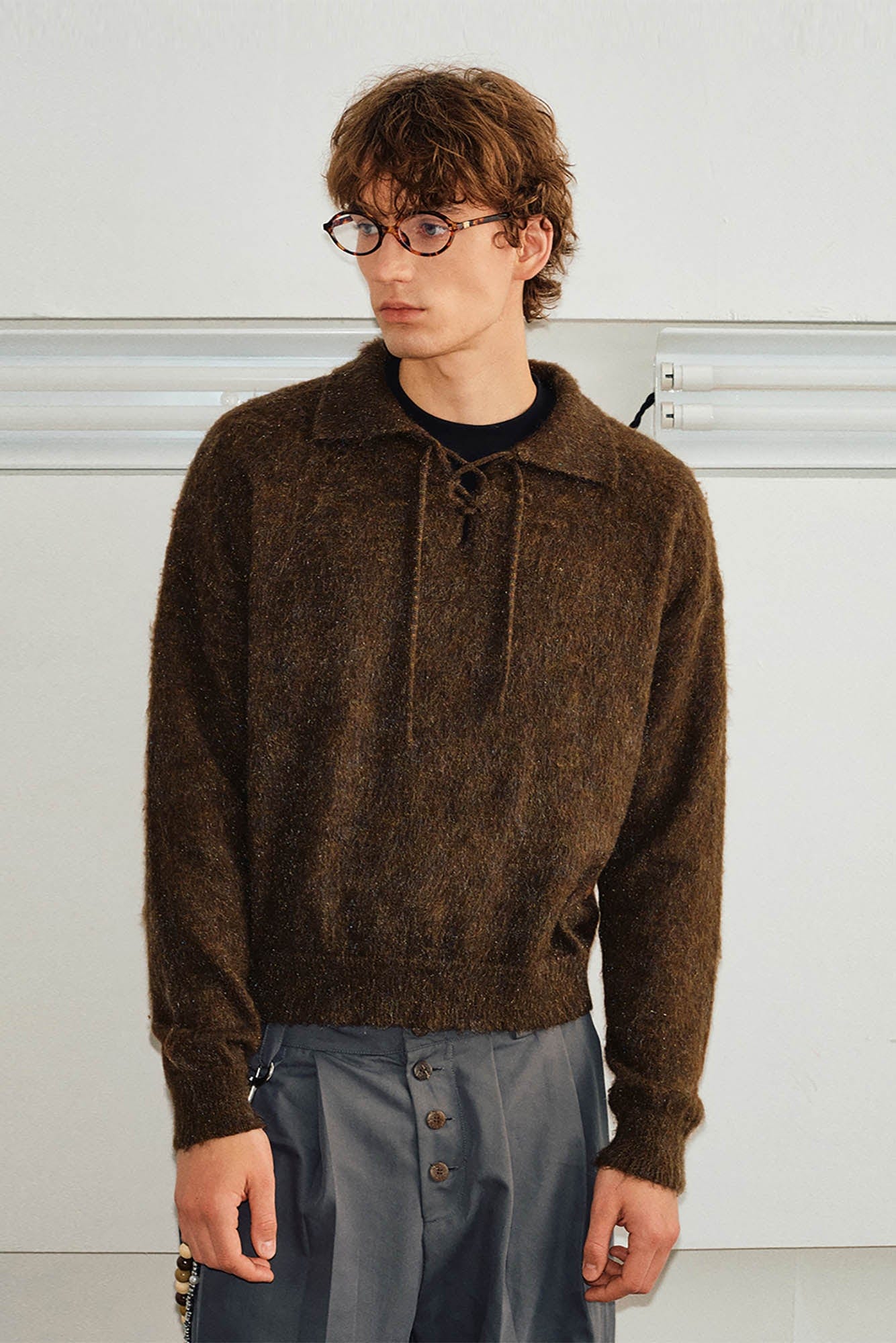 KREATE Drawstring Mohair Sweater, premium urban and streetwear designers apparel on PROJECTISR.com, KREATE