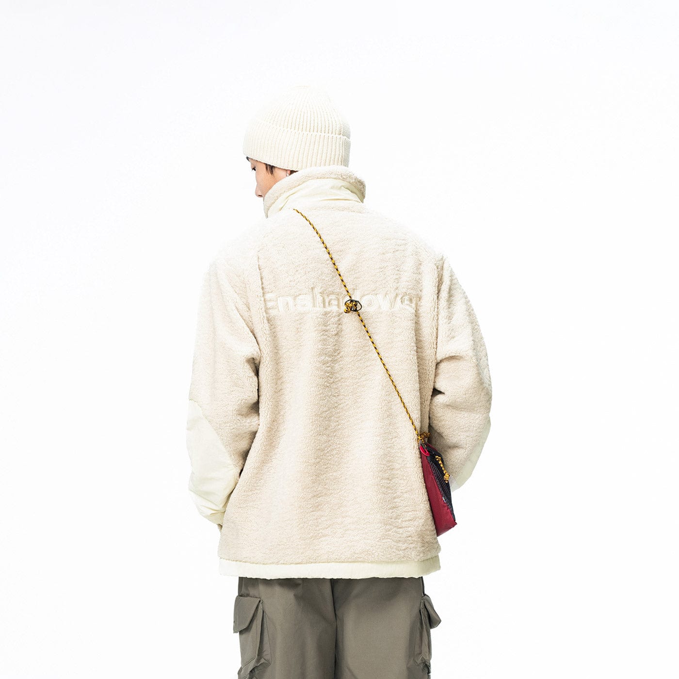 ENSHADOWER Spliced High-Collar Fleece Jacket, premium urban and streetwear designers apparel on PROJECTISR.com, ENSHADOWER
