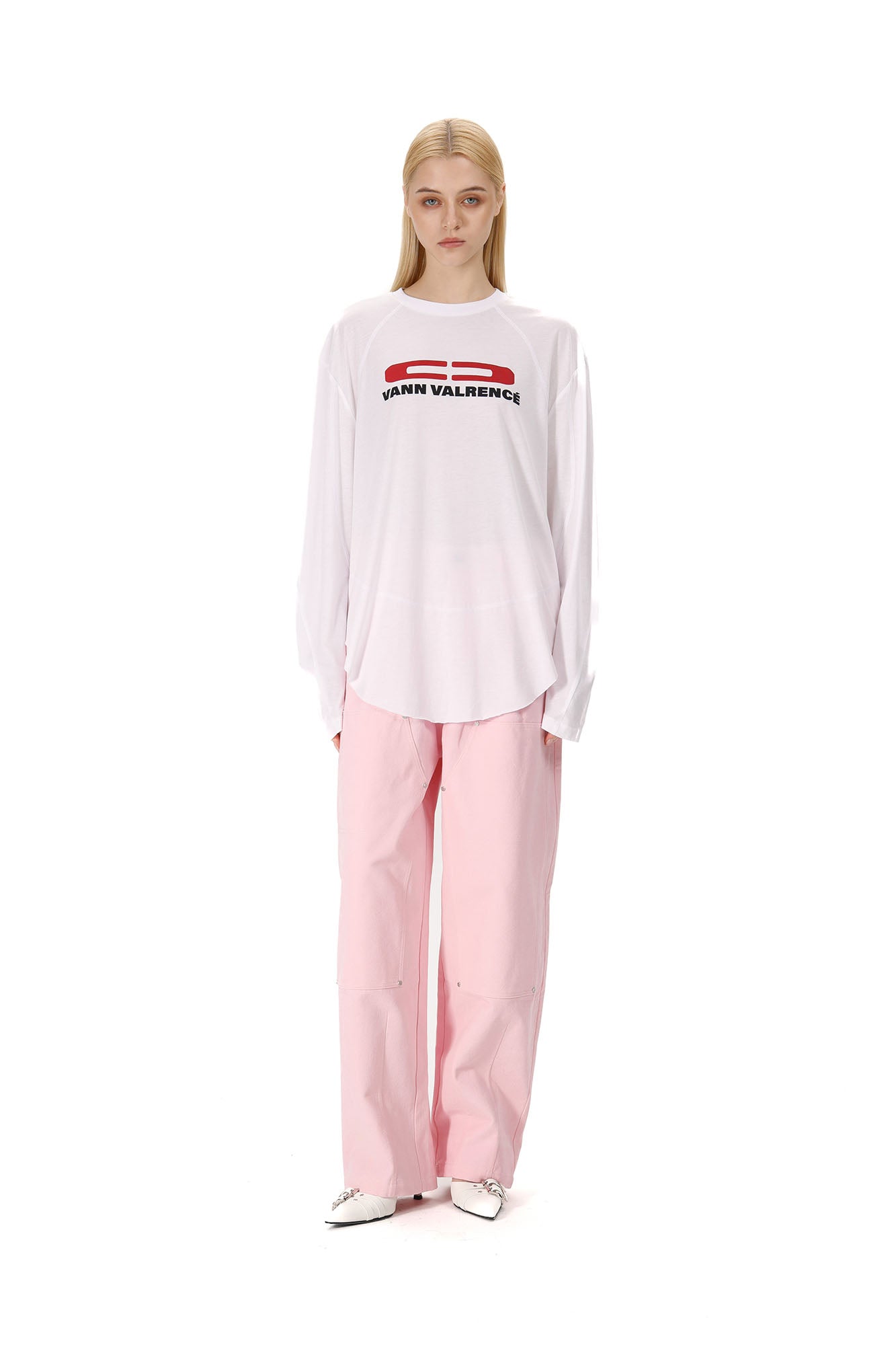 VANN VALRENCE Double-Knee Pleats Cotton Straight-Leg Pants, premium urban and streetwear designers apparel on PROJECTISR.com, VANN VALRENCE