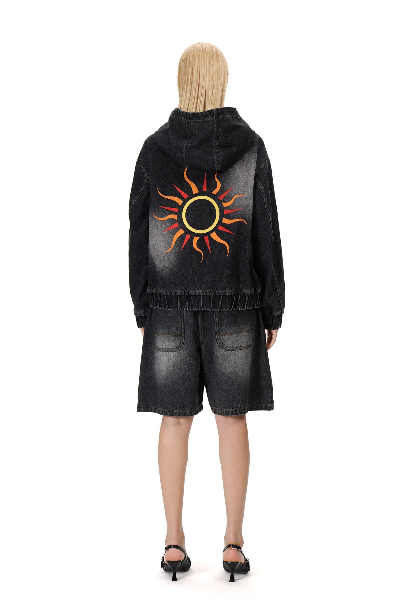 VANN VALRENCE Washed Spliced Cotton Denim Jacket, premium urban and streetwear designers apparel on PROJECTISR.com, VANN VALRENCE