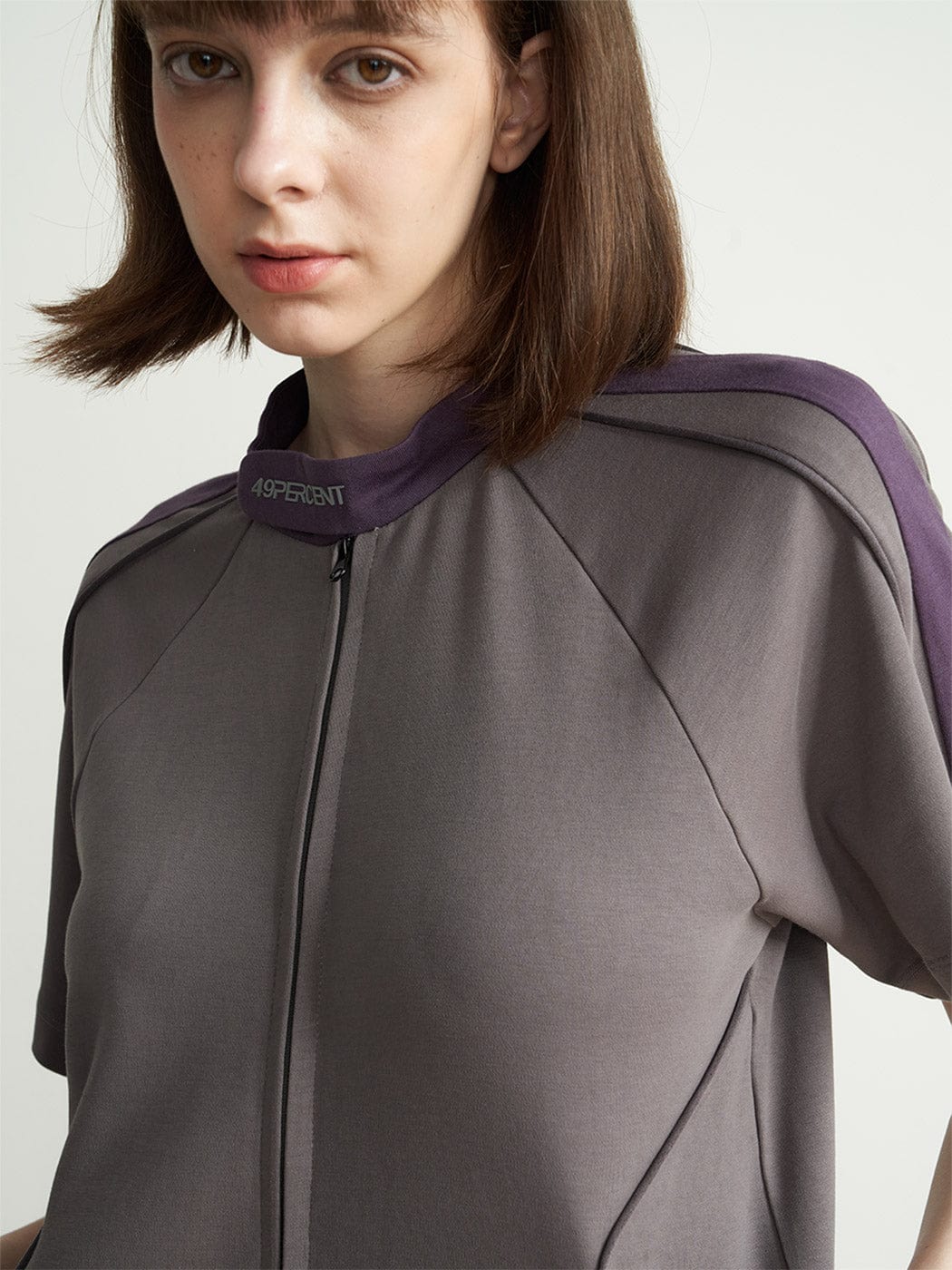 49PERCENT Hook & Loop Zip-up Cycling T-Shirt, premium urban and streetwear designers apparel on PROJECTISR.com, 49PERCENT