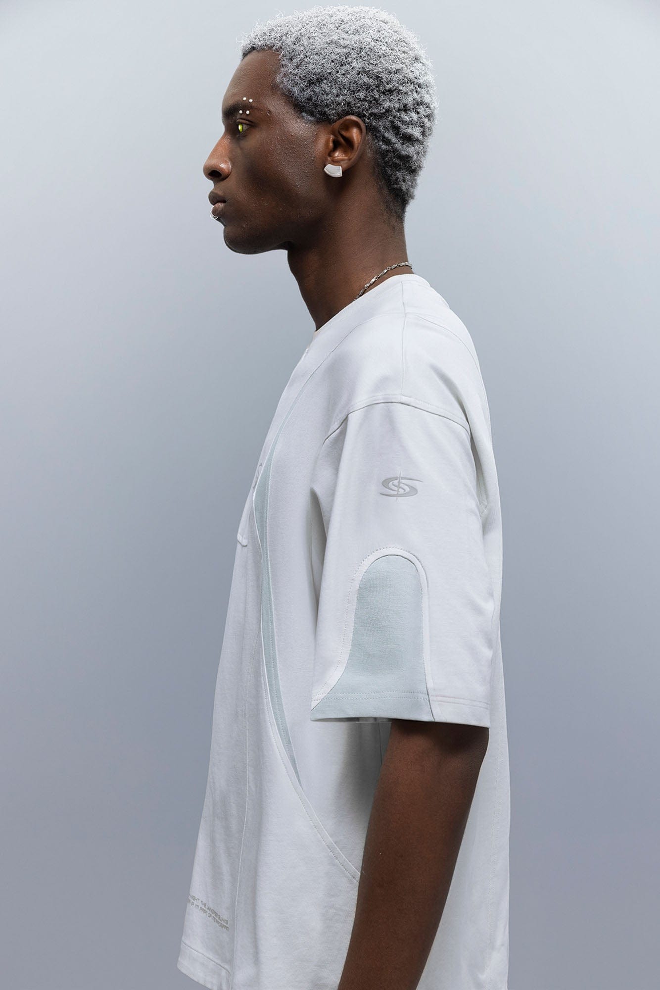 XIPHEVIL Curve Spliced Quick-Dry Sorona T-Shirt Ice