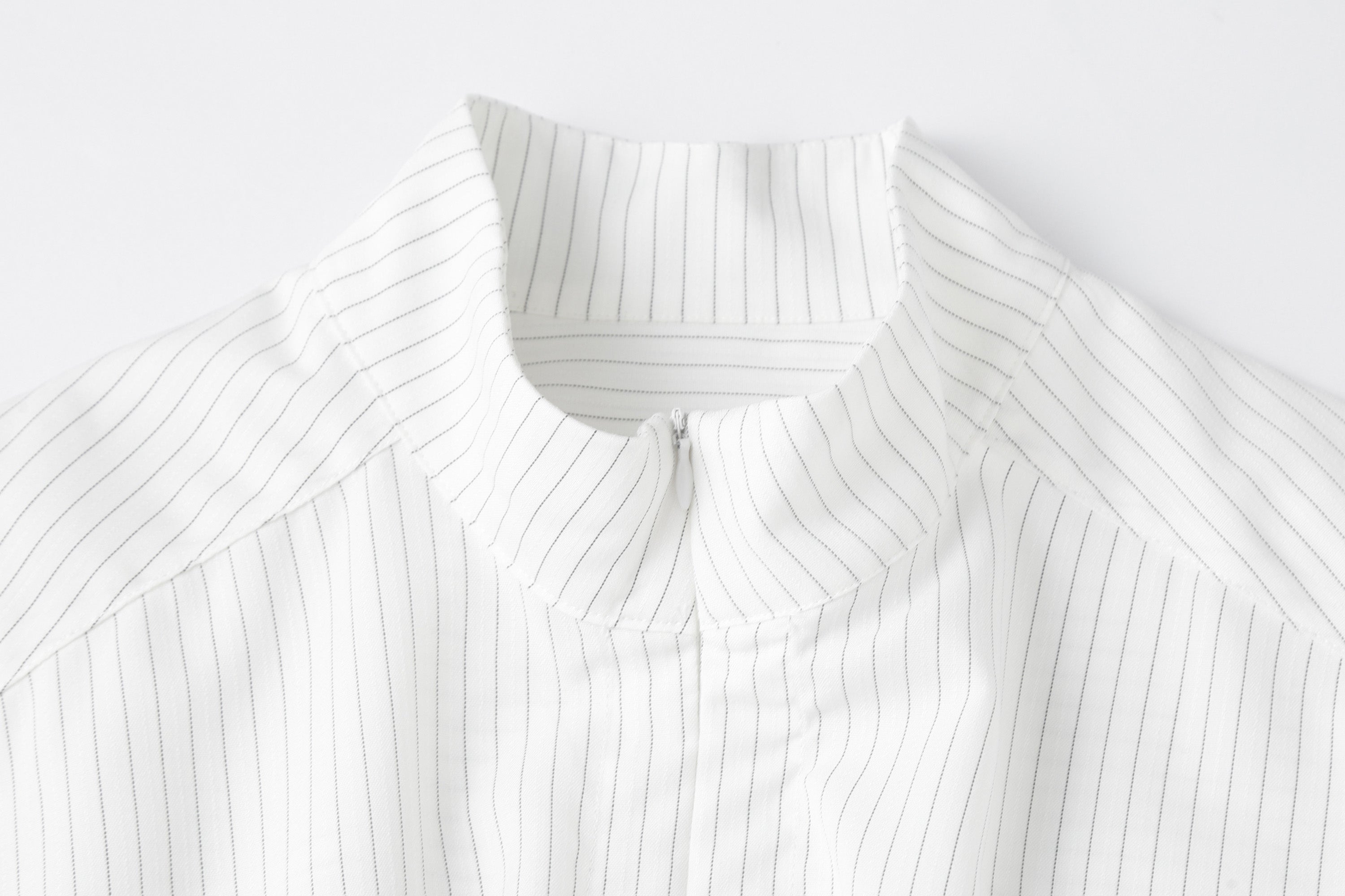 CLP Drawstring Waist Striped V-Neck Shirt, premium urban and streetwear designers apparel on PROJECTISR.com, CLP