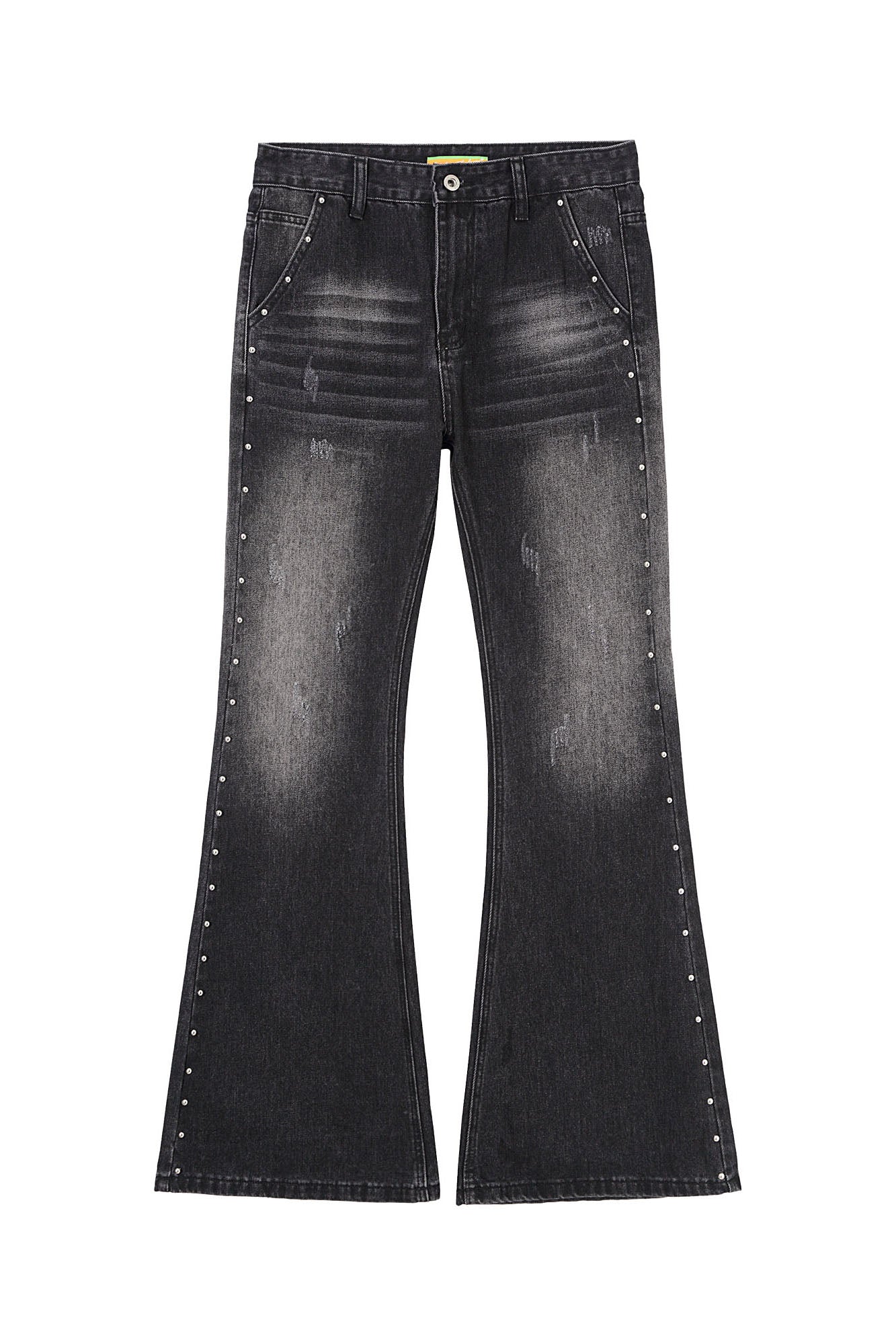 CLP Studded-Seam Flared Jeans, premium urban and streetwear designers apparel on PROJECTISR.com, CLP