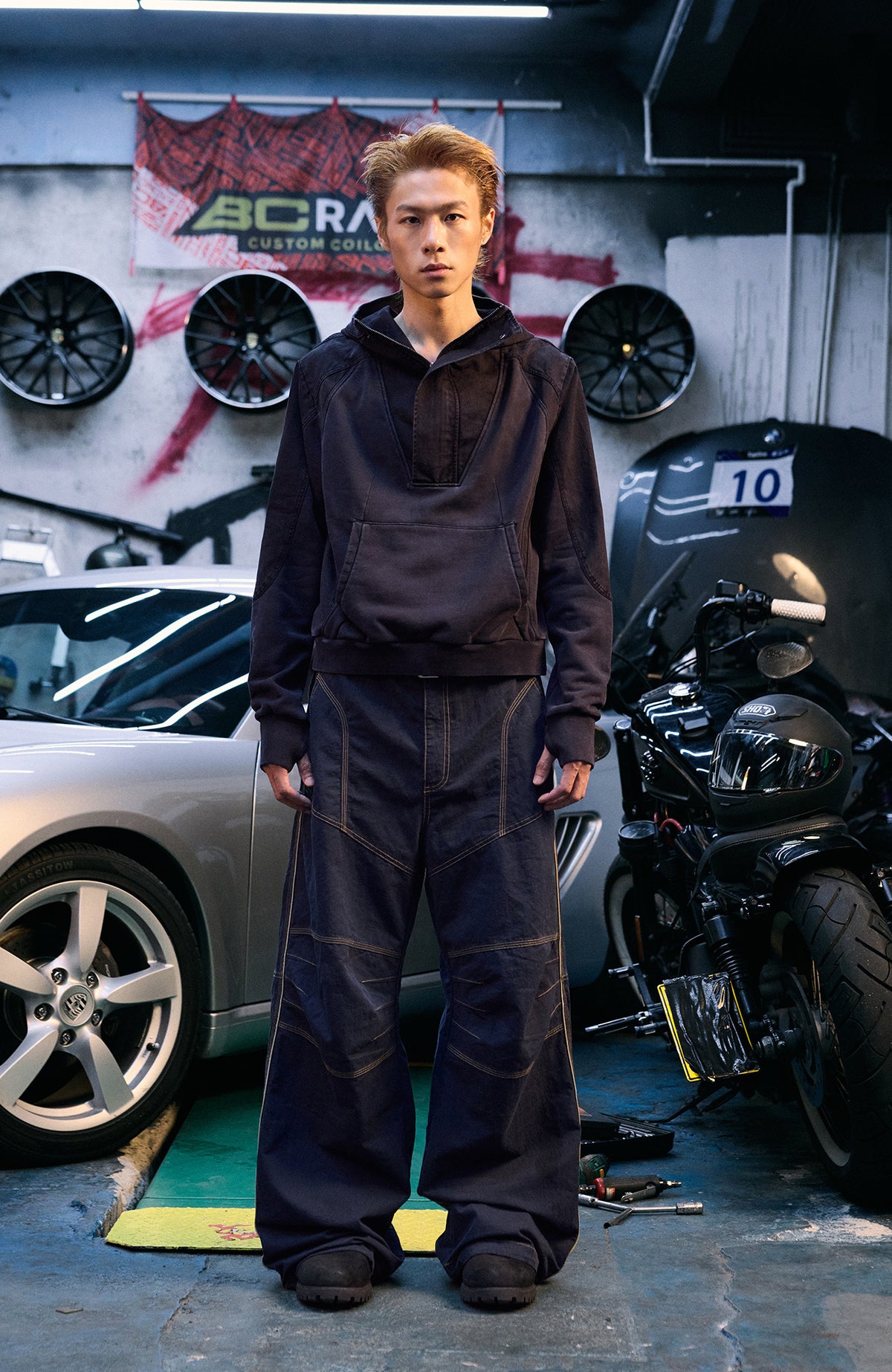 AVINMADE Contrast Stitch Casual Pants