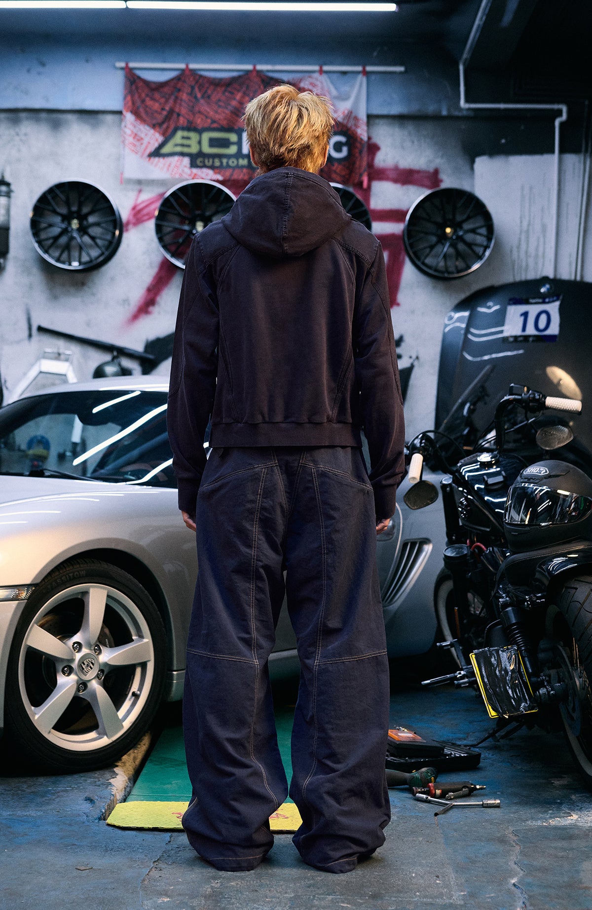 AVINMADE Contrast Stitch Casual Pants