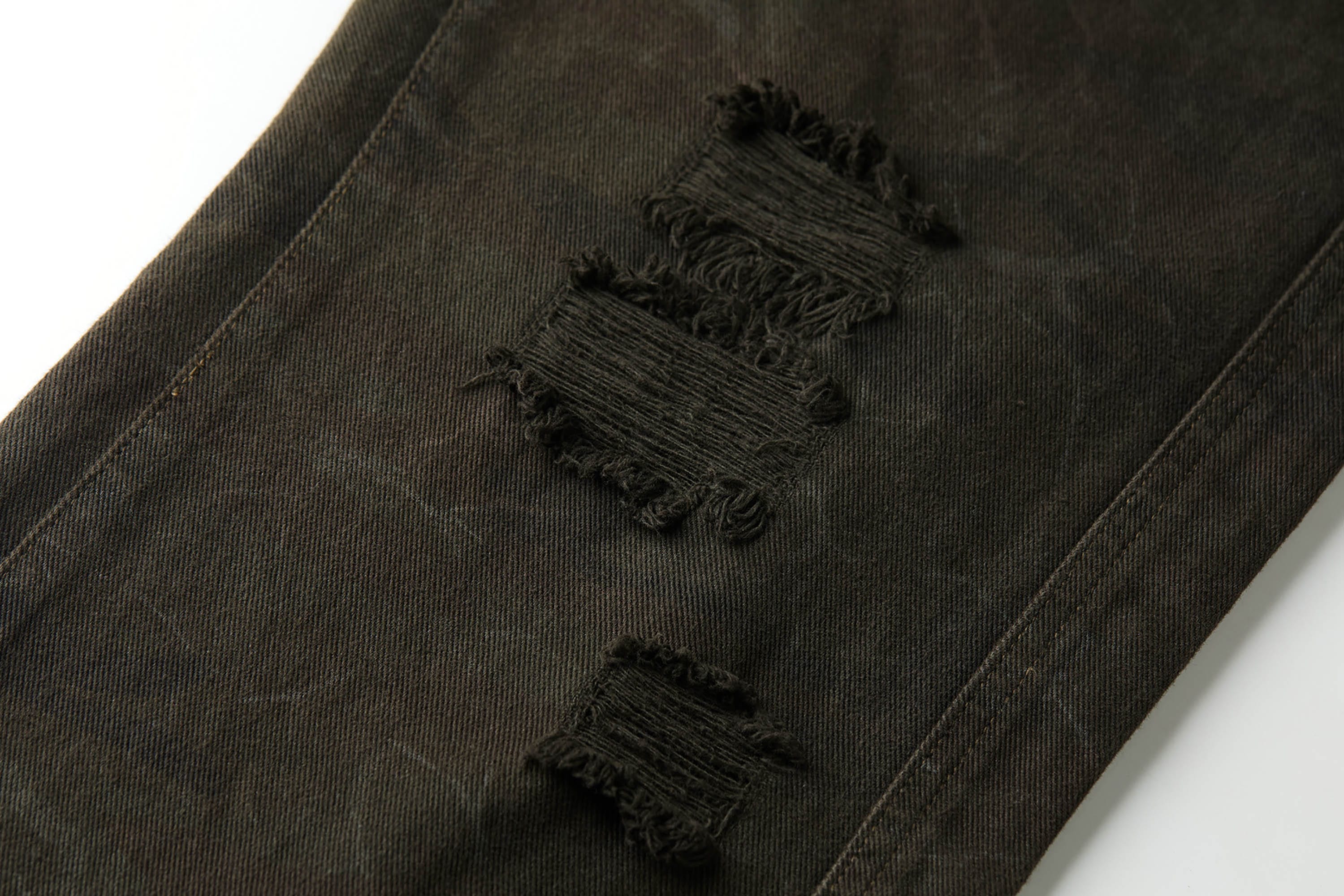 FACEONLAB Ripped Cracked Straight-Leg Pant, premium urban and streetwear designers apparel on PROJECTISR.com, FACEONLAB