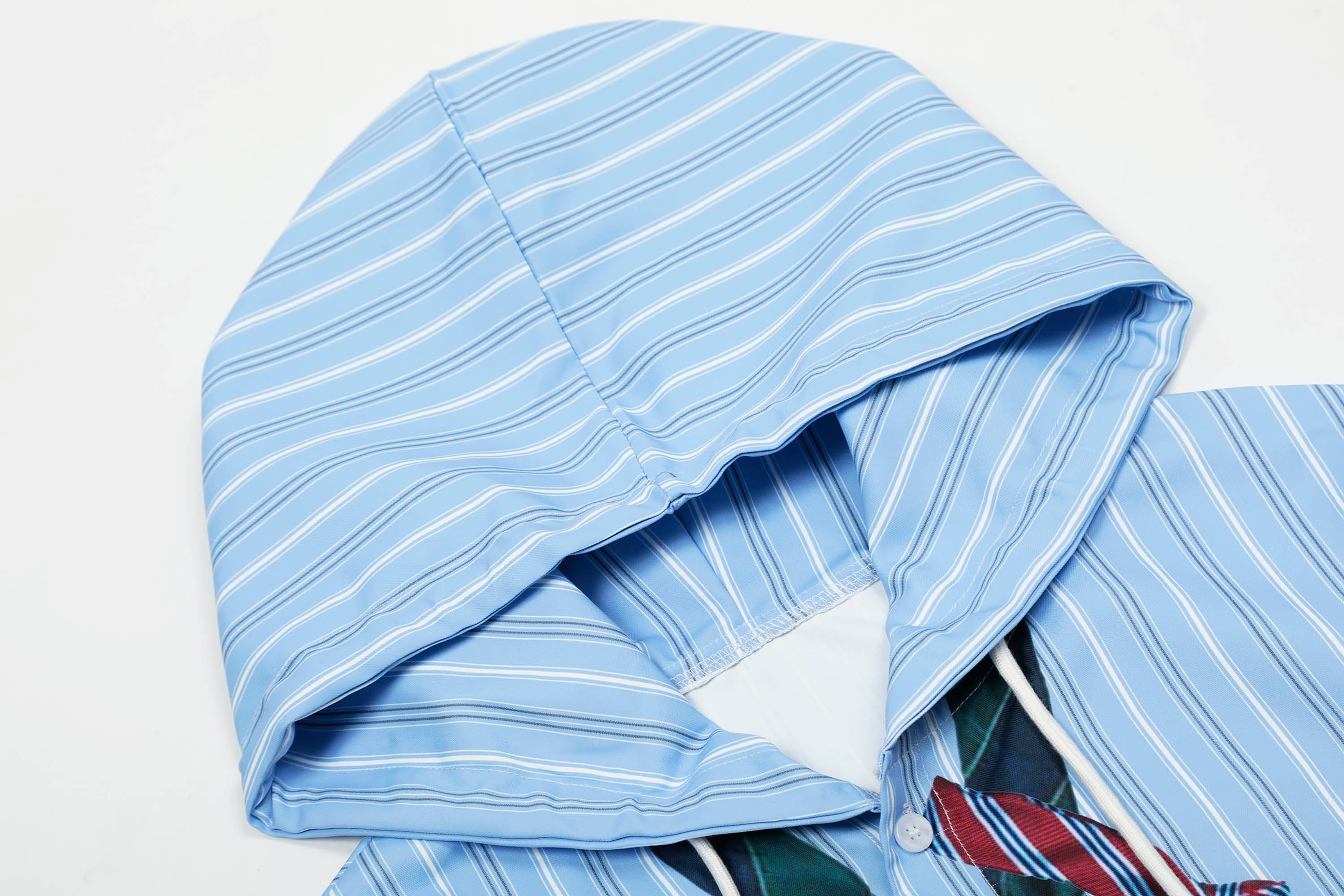 CLP Tie Graphic Striped Hooded Jacket, premium urban and streetwear designers apparel on PROJECTISR.com, CLP
