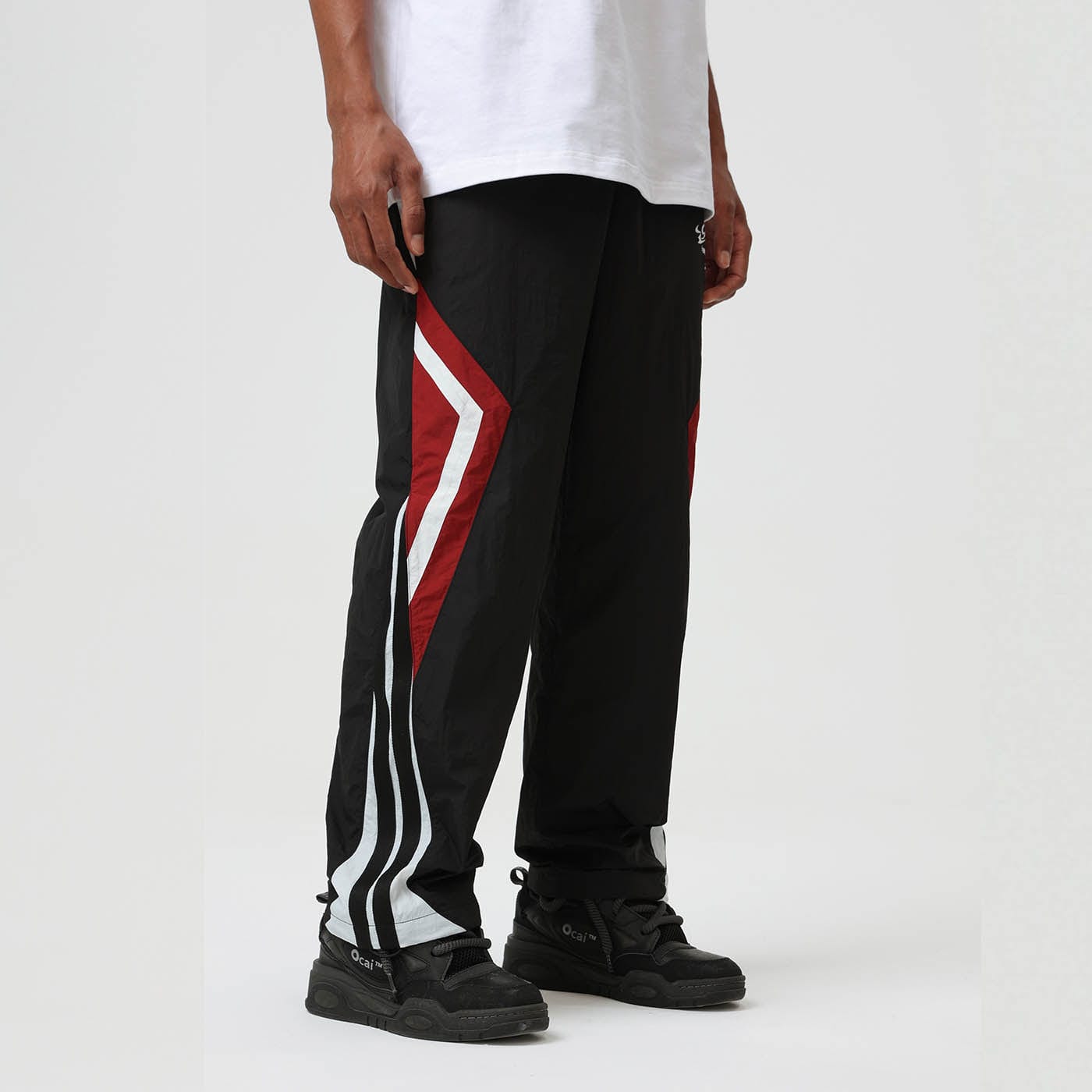 BONELESS Deconstructed Contrast Straight Pants, premium urban and streetwear designers apparel on PROJECTISR.com, BONELESS