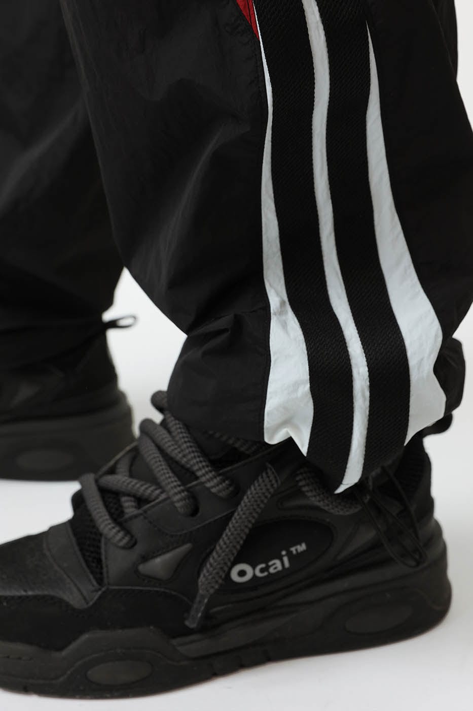 BONELESS Deconstructed Contrast Straight Pants, premium urban and streetwear designers apparel on PROJECTISR.com, BONELESS