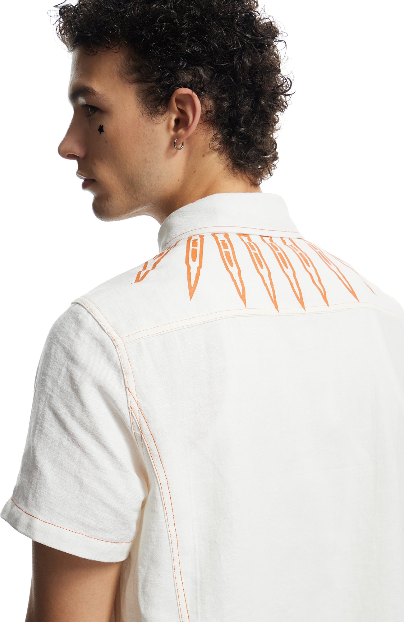DND4DES Contrast Bullet Stitch Half Shirt