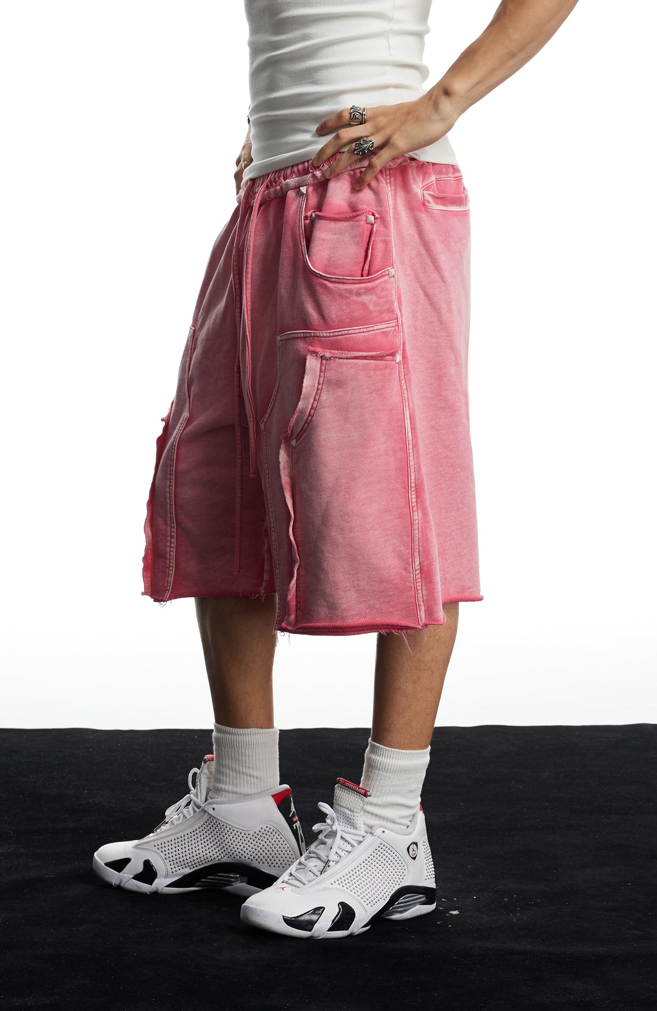 DND4DES Washed Double-Knee Sweat Shorts