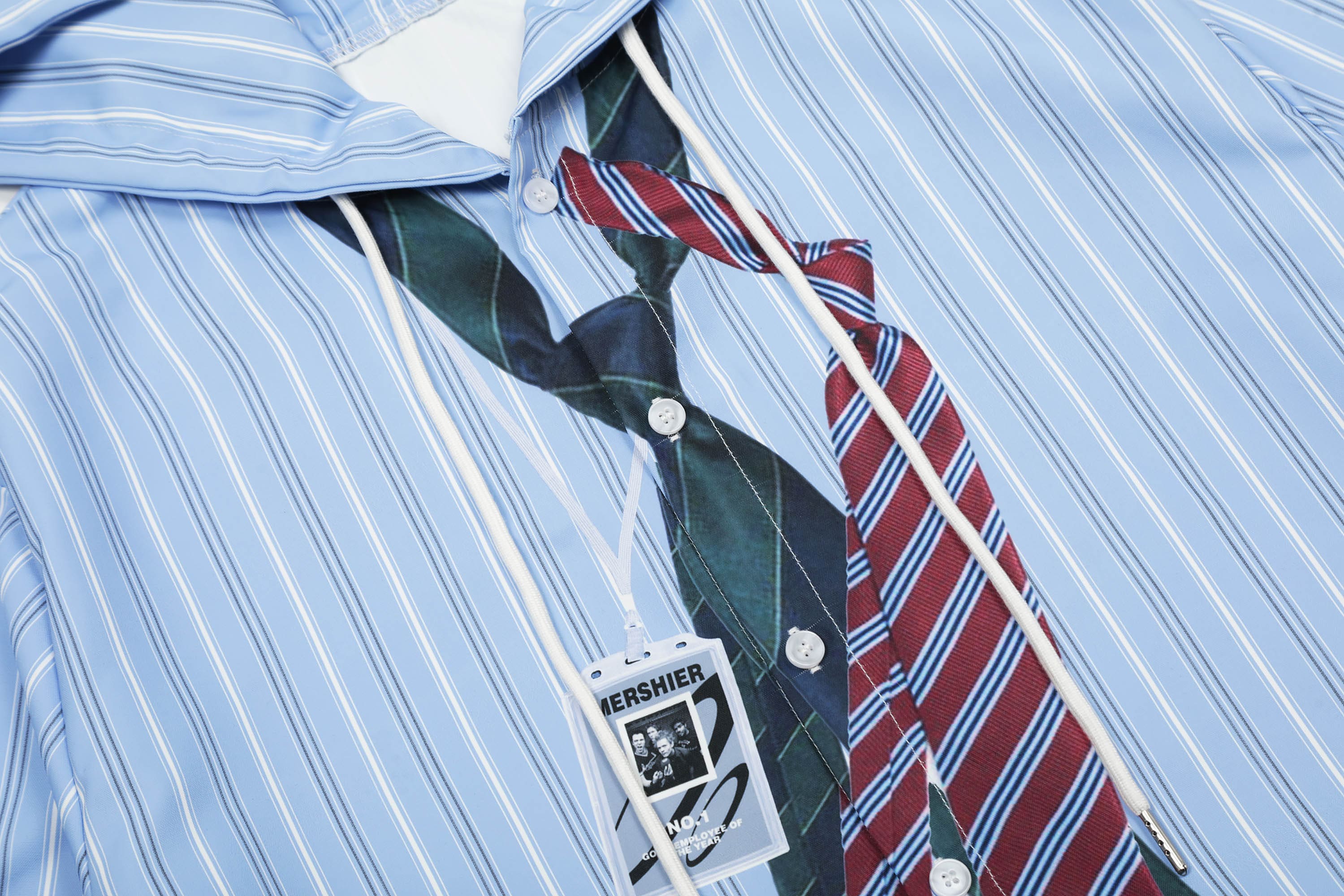 CLP Tie Graphic Striped Hooded Jacket, premium urban and streetwear designers apparel on PROJECTISR.com, CLP