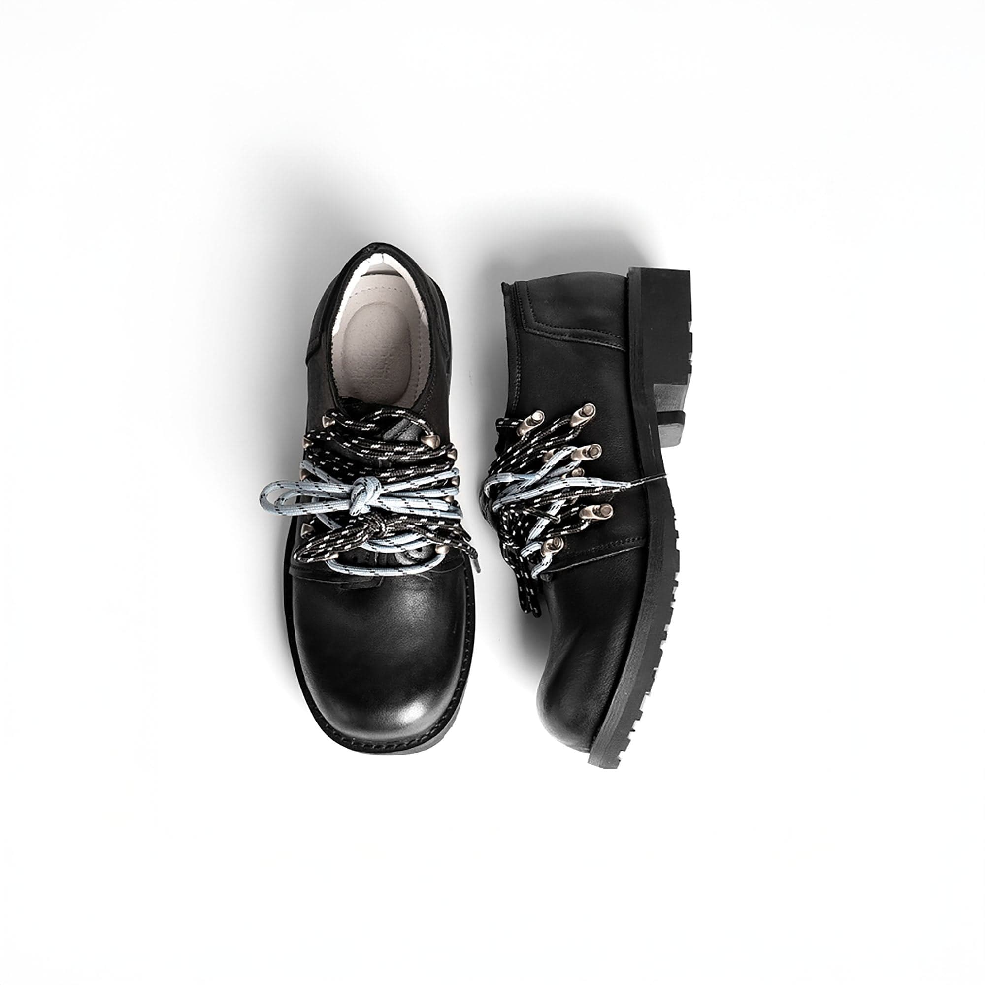 REWRITE Contrast Rope-Laced Leather Derby Shoes, premium urban and streetwear designers apparel on PROJECTISR.com, REWRITE