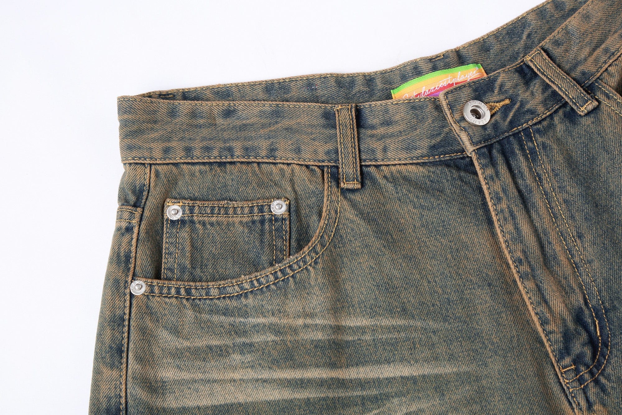 CLP Oversized Washed Denim Shorts, premium urban and streetwear designers apparel on PROJECTISR.com, CLP
