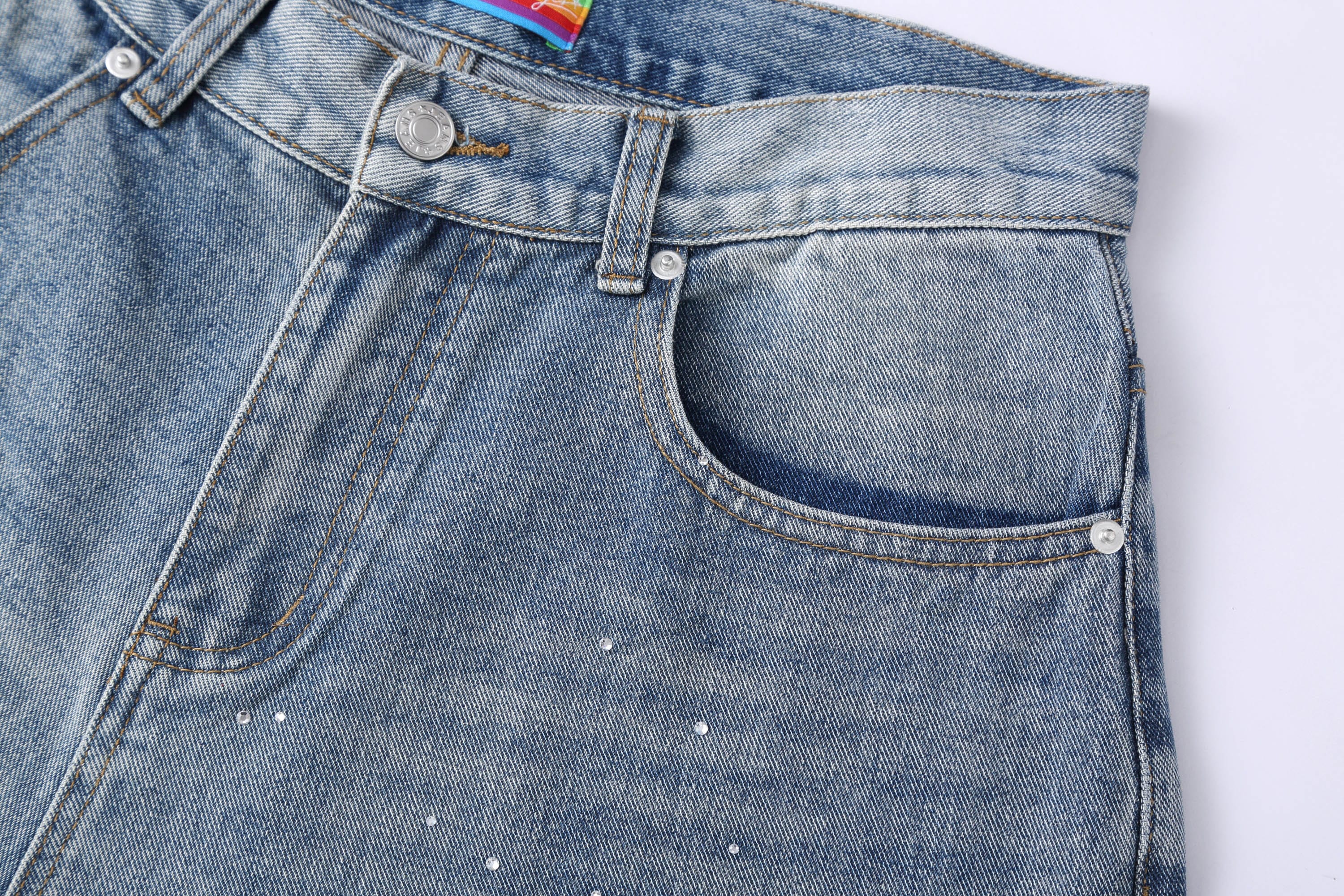 CLP Diamond Washed Wide-Leg Jeans