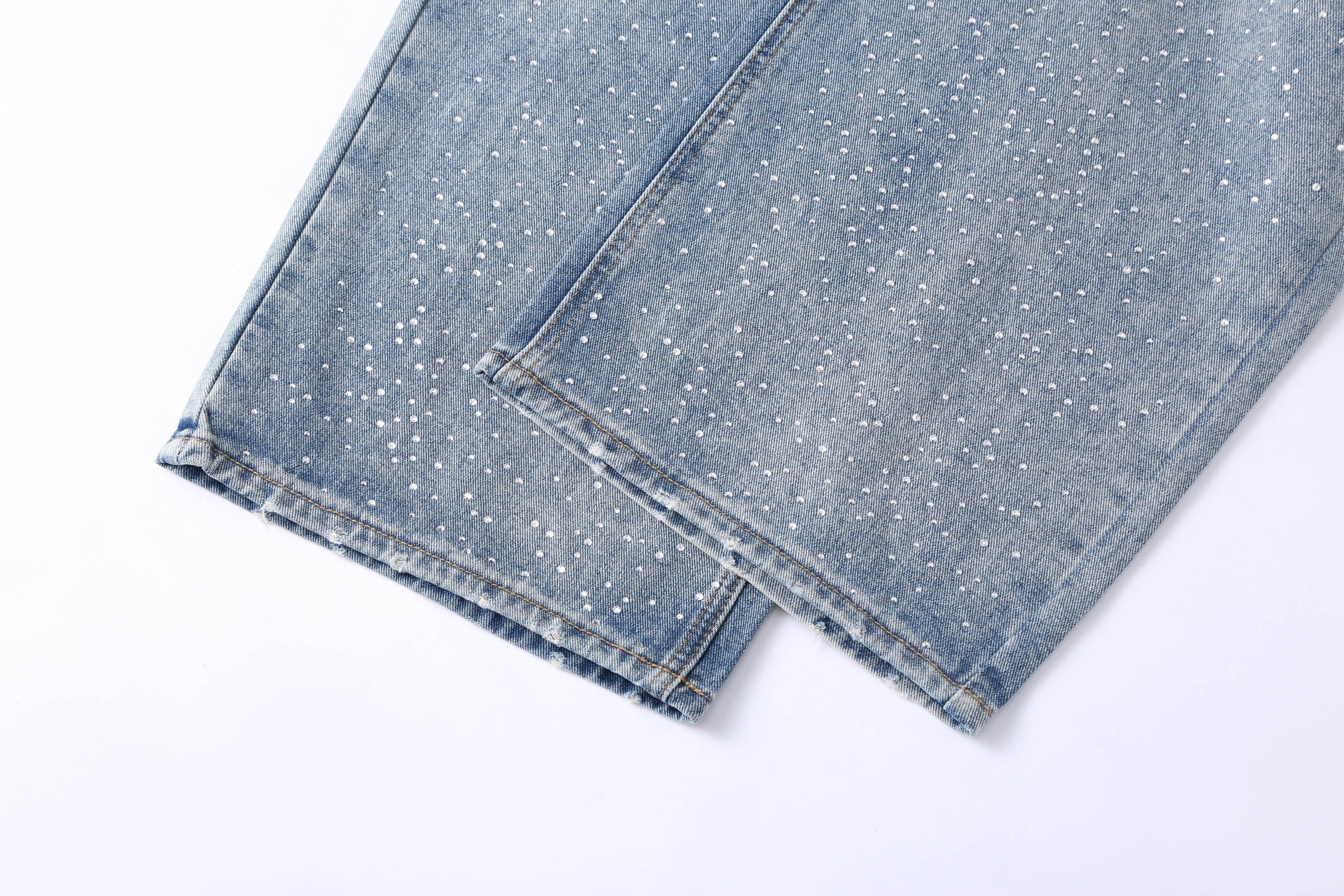CLP Diamond Washed Wide-Leg Jeans