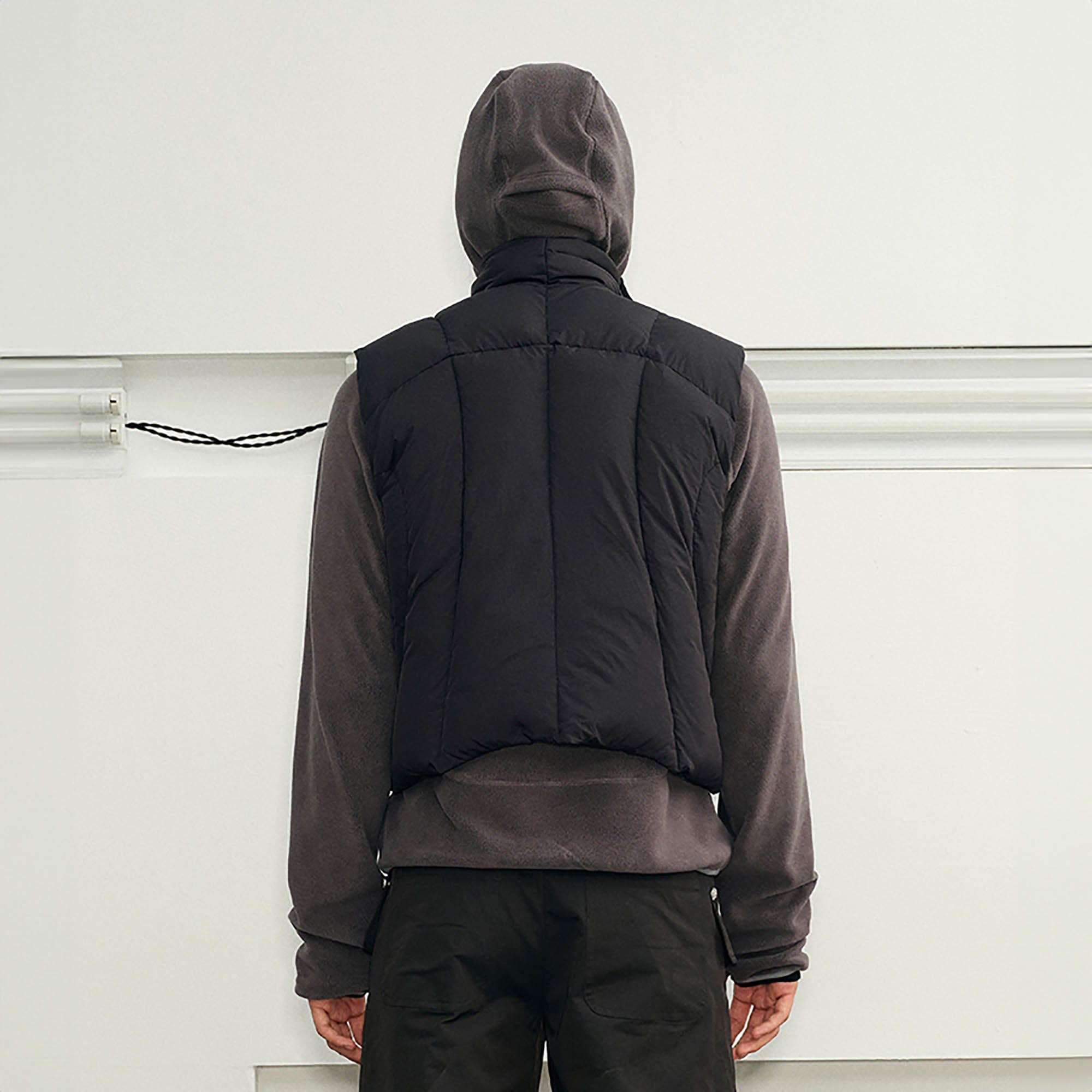 KREATE Asymmetrical Quilted Down Vest, premium urban and streetwear designers apparel on PROJECTISR.com, KREATE