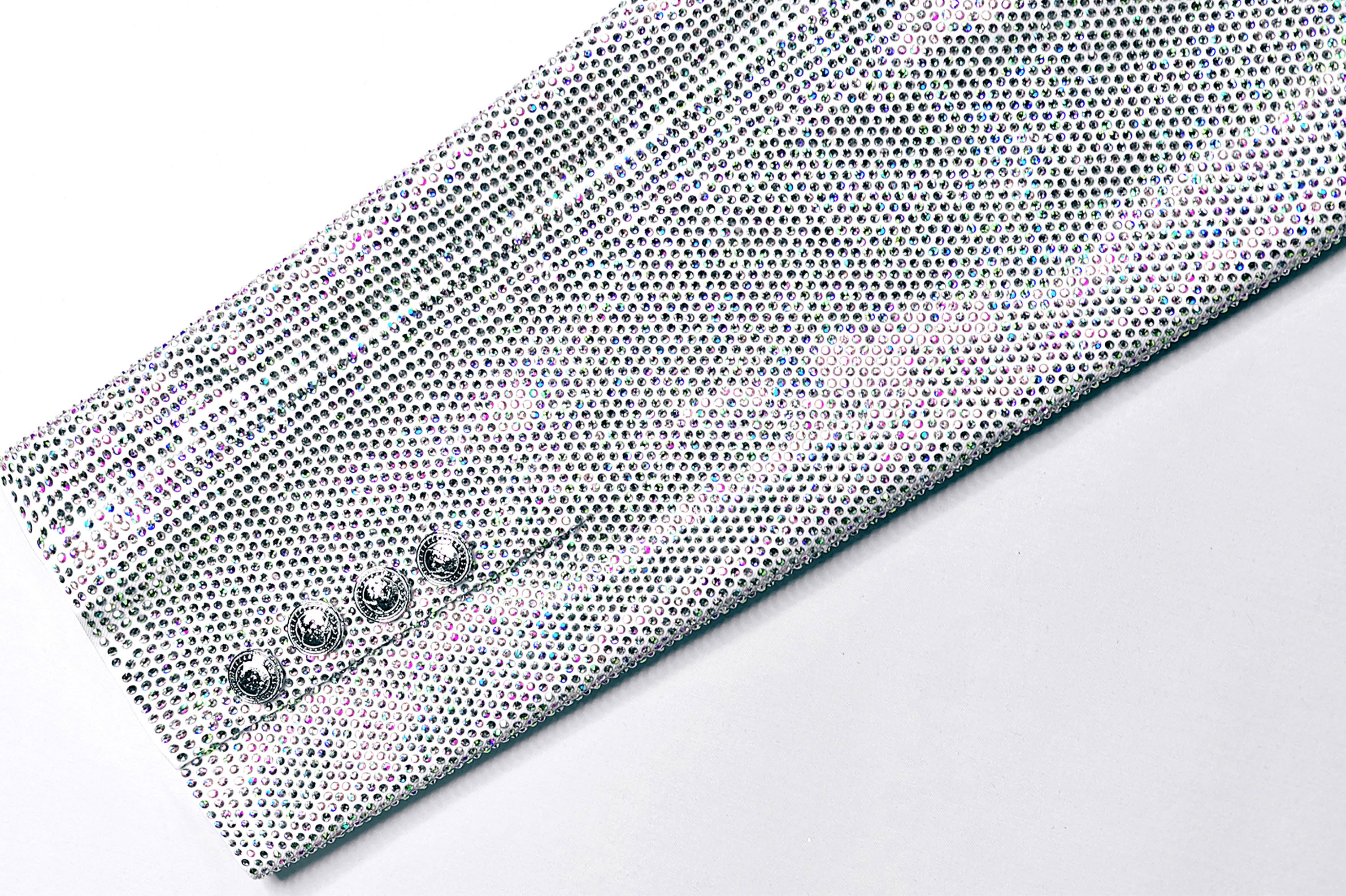 FACEONLAB Iridescent Diamond Mandarin Collar Jacket, premium urban and streetwear designers apparel on PROJECTISR.com, FACEONLAB