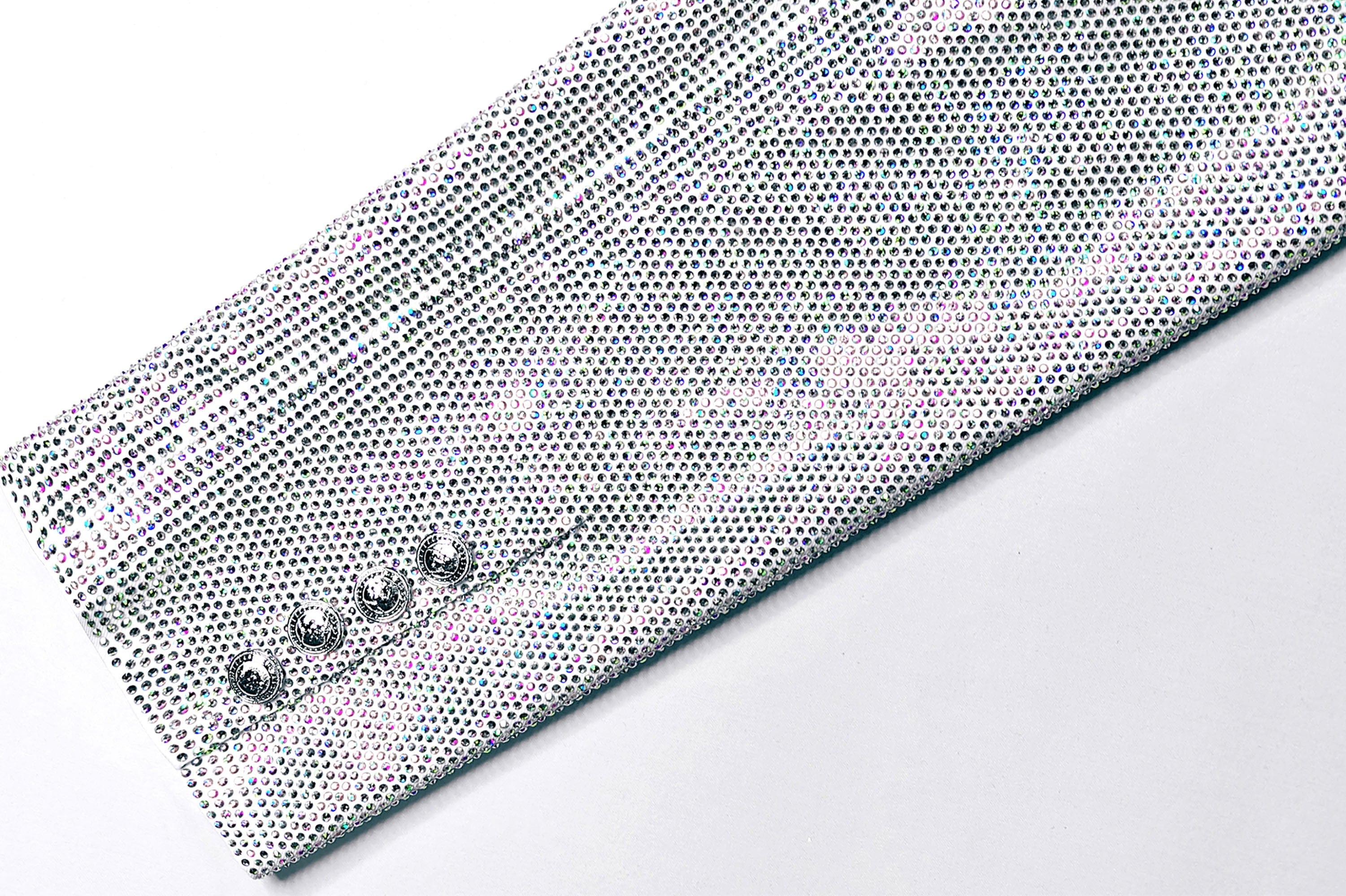 FACEONLAB Iridescent Diamond Mandarin Collar Jacket, premium urban and streetwear designers apparel on PROJECTISR.com, FACEONLAB