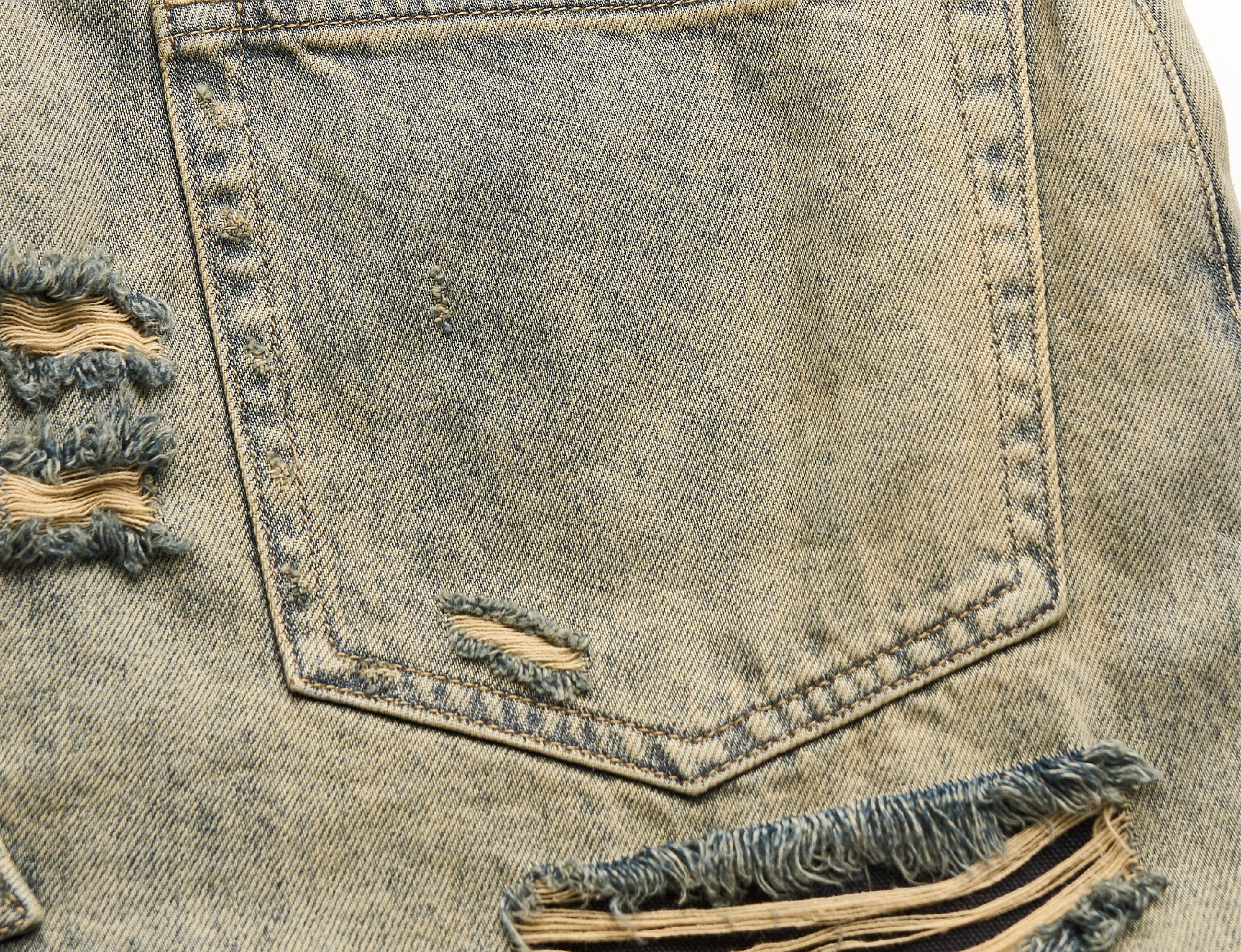 STEEPC Distressed Layered Denim Overlay Pants, premium urban and streetwear designers apparel on PROJECTISR.com, STEEPC