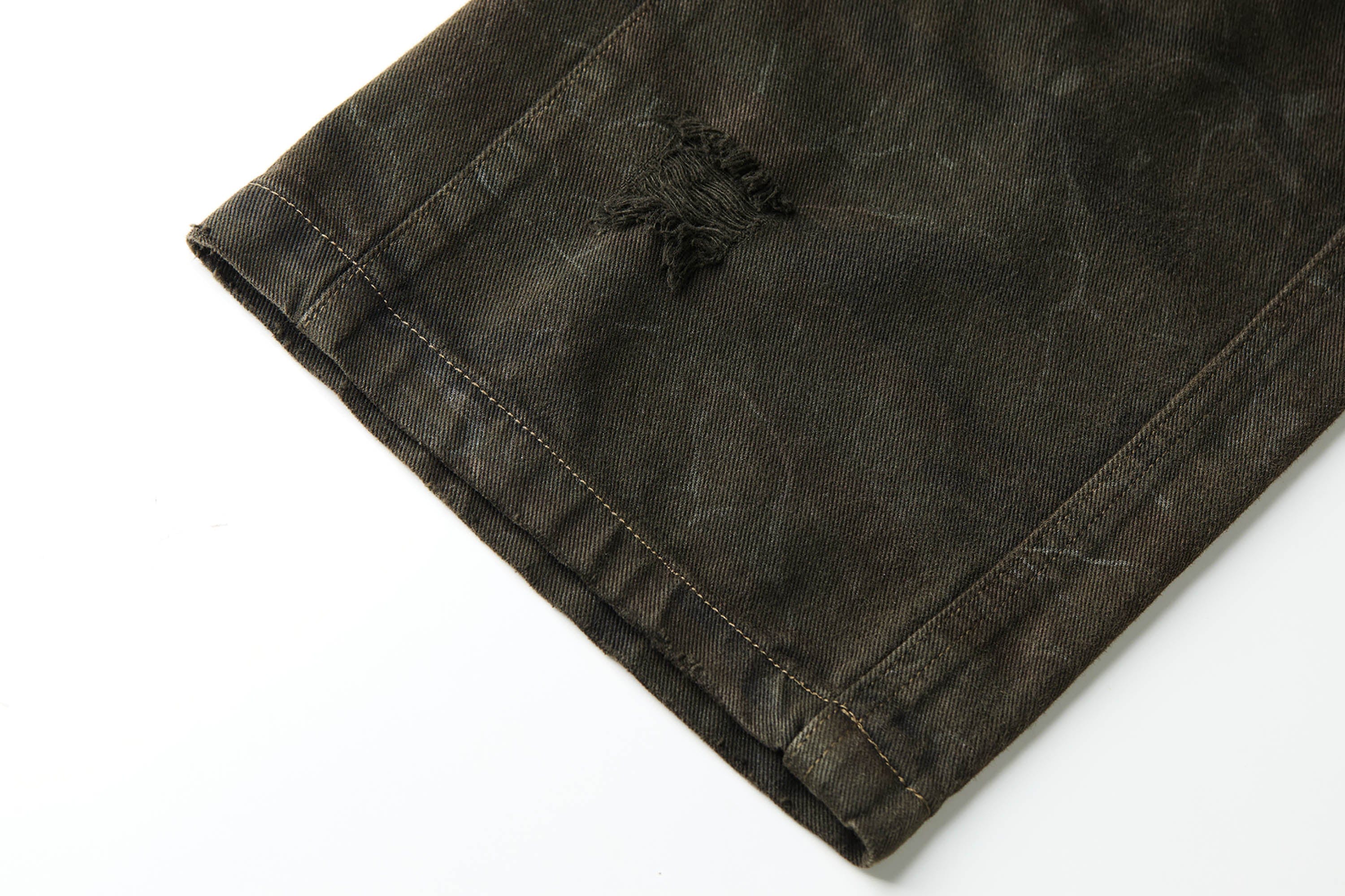 FACEONLAB Ripped Cracked Straight-Leg Pant, premium urban and streetwear designers apparel on PROJECTISR.com, FACEONLAB