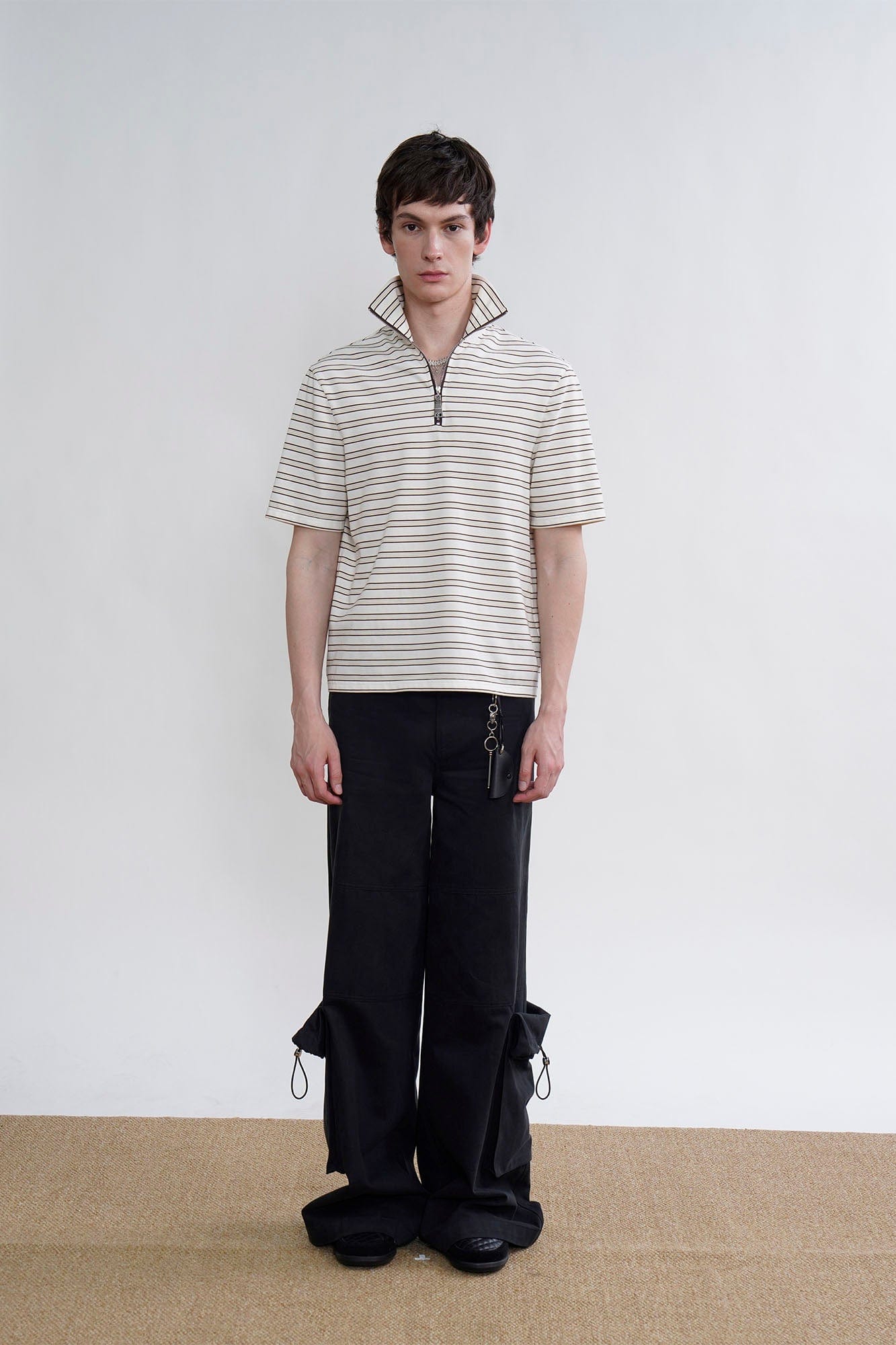 ORAL UTOPIA Utility Drawcord Pocket Wide-Leg Pants, premium urban and streetwear designers apparel on PROJECTISR.com, ORAL UTOPIA