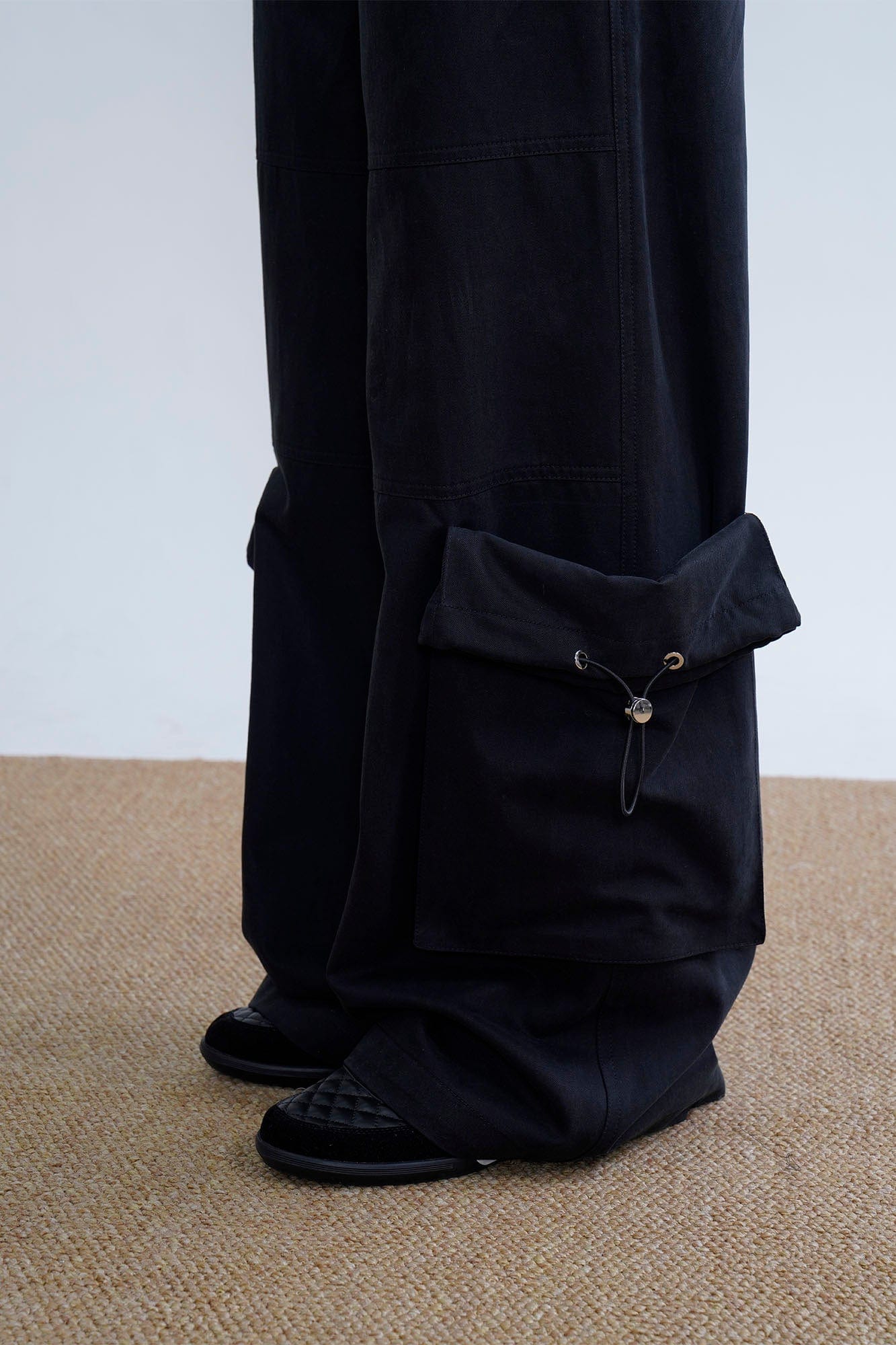 ORAL UTOPIA Utility Drawcord Pocket Wide-Leg Pants, premium urban and streetwear designers apparel on PROJECTISR.com, ORAL UTOPIA