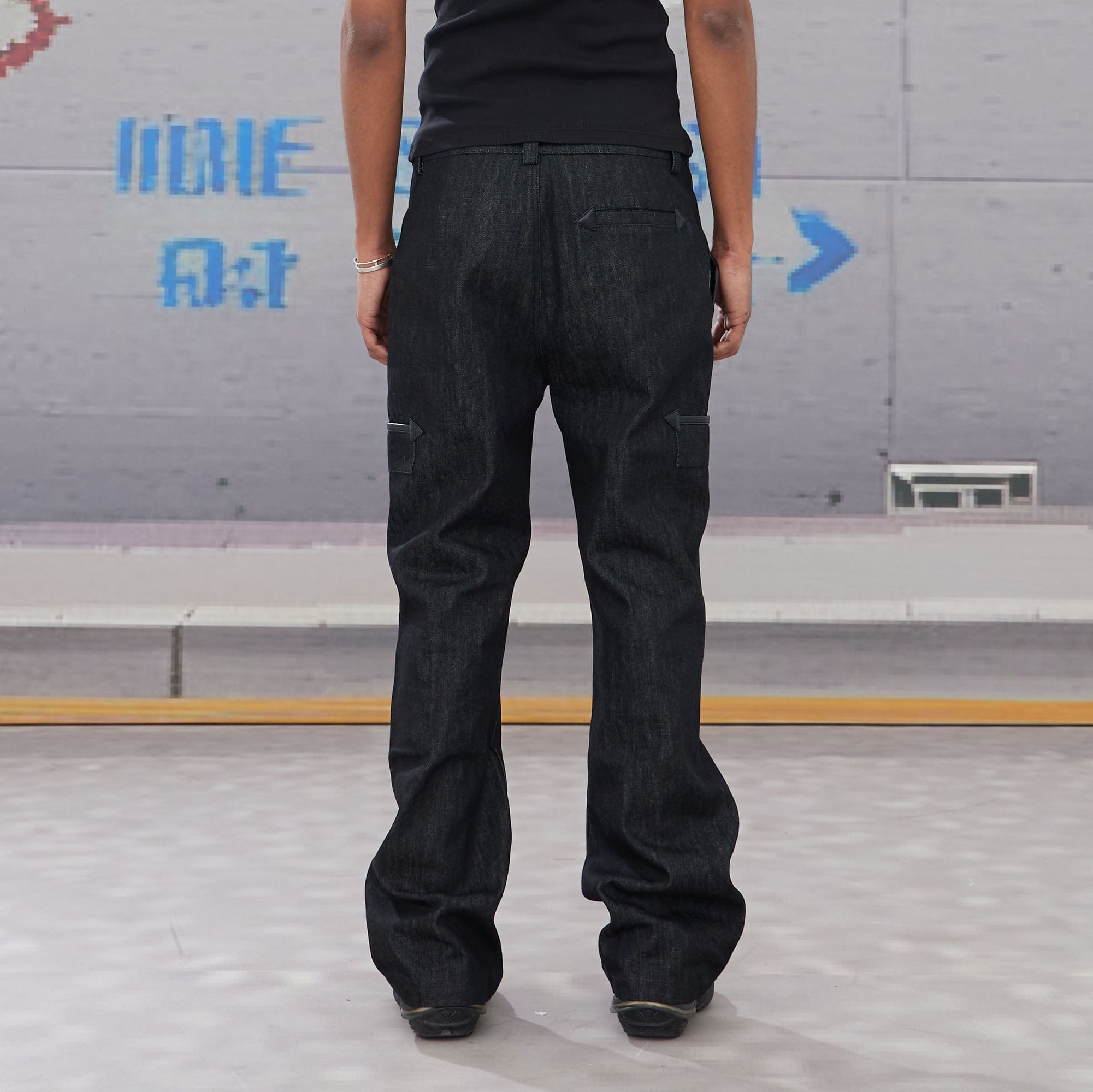 DND4DES Double-Zipper Multi-Pocket Raw Jeans, premium urban and streetwear designers apparel on PROJECTISR.com, DND4DES