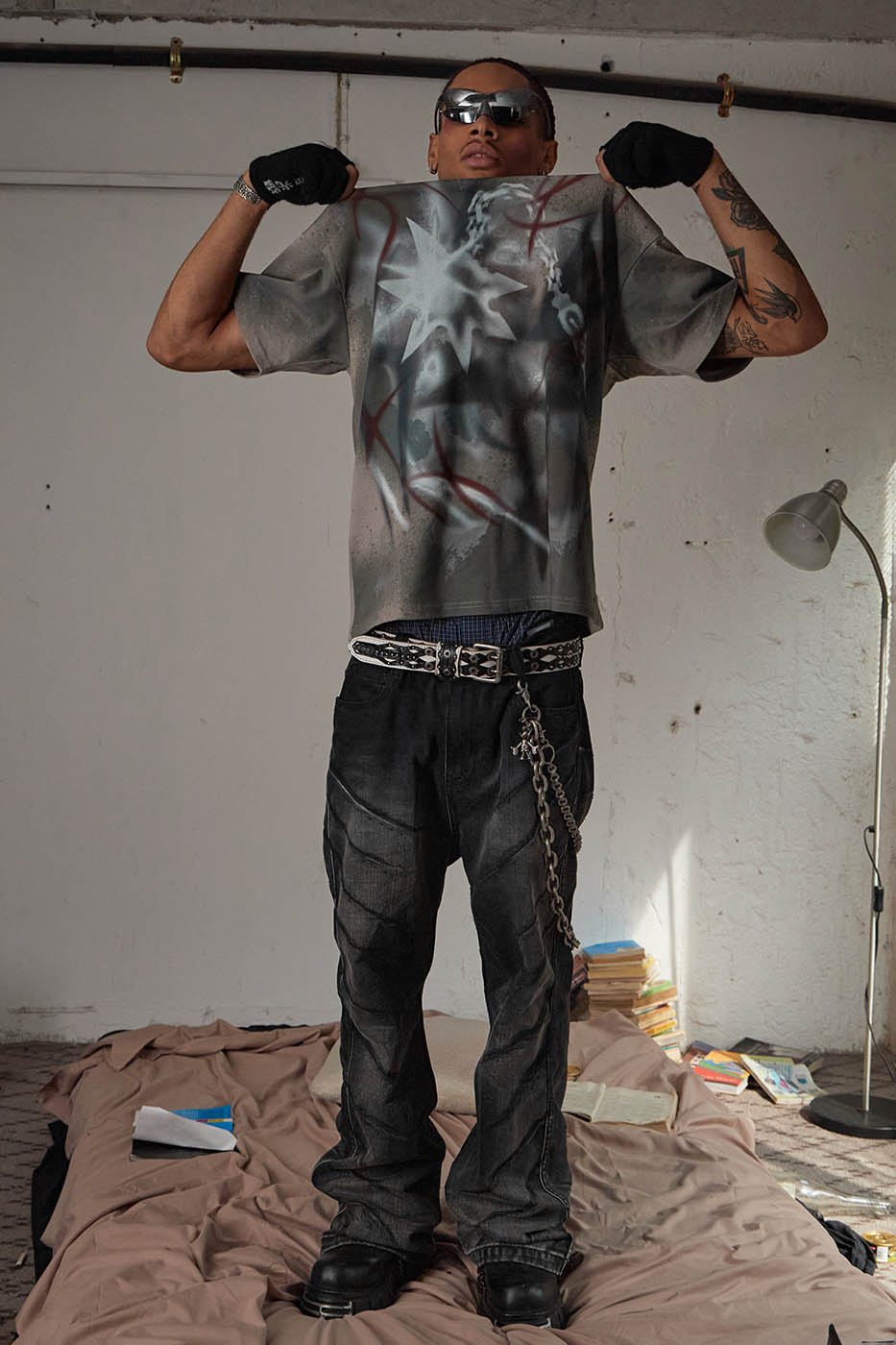 DND4DES Meteor Hammer Abstract Graphics T-Shirt, premium urban and streetwear designers apparel on PROJECTISR.com, DND4DES