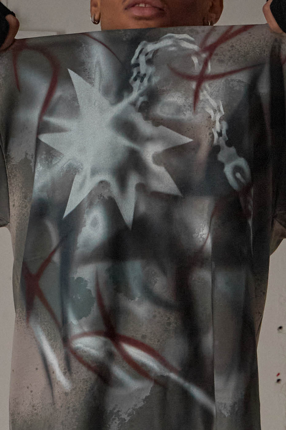 DND4DES Meteor Hammer Abstract Graphics T-Shirt, premium urban and streetwear designers apparel on PROJECTISR.com, DND4DES