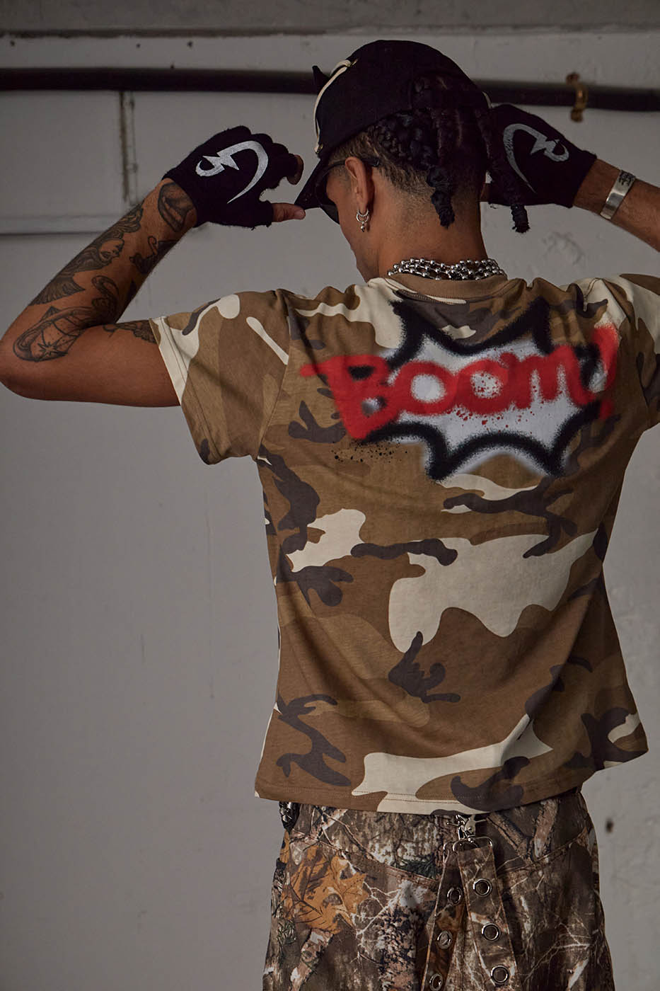 DND4DES Felix Camo Graffiti T-Shirt, premium urban and streetwear designers apparel on PROJECTISR.com, DND4DES