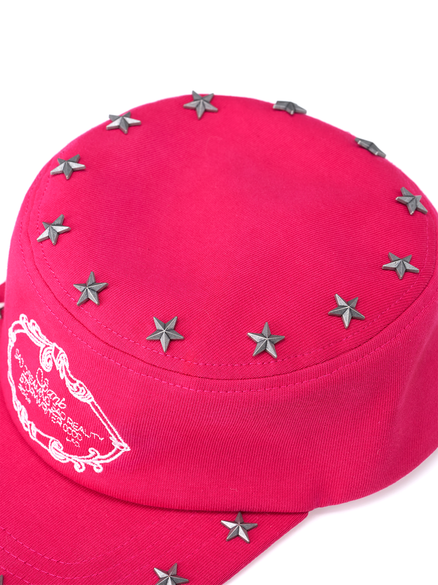 SANB Star-Studded Embroidered Pillbox Cap