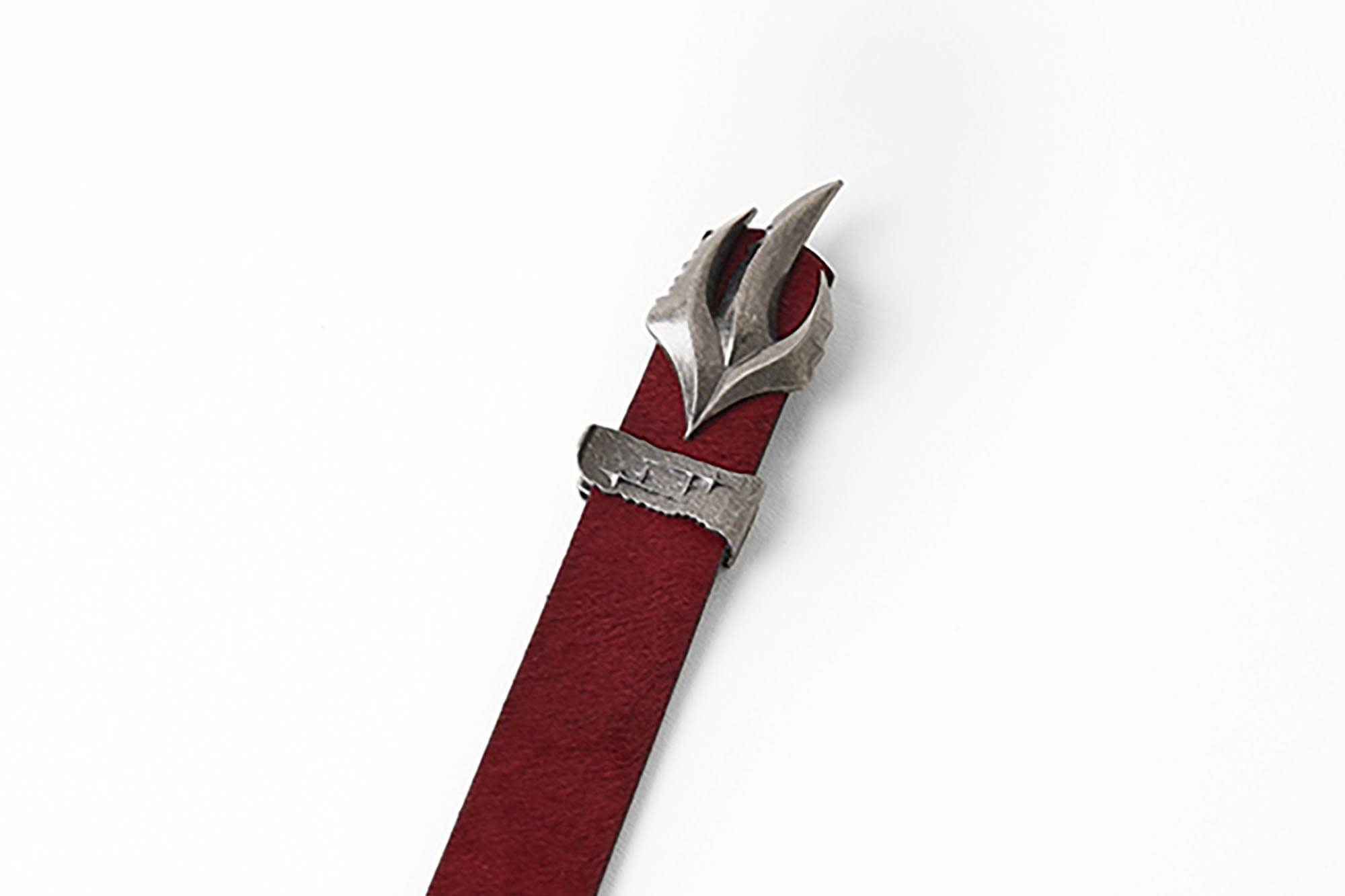 FLYERRER Gothic Buckle Cross-Star Hair-on Leather Belt