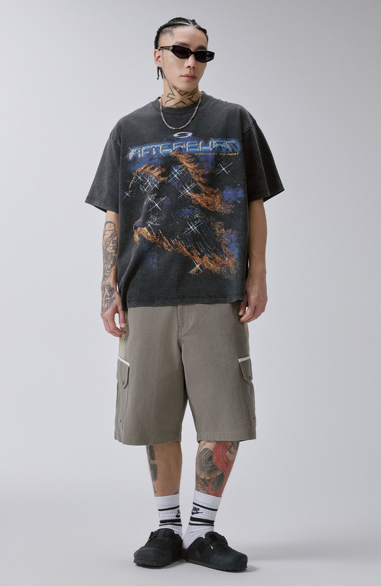 F2CE Washed Inferno Graphic Tee, premium urban and streetwear designers apparel on PROJECTISR.com, F2CE