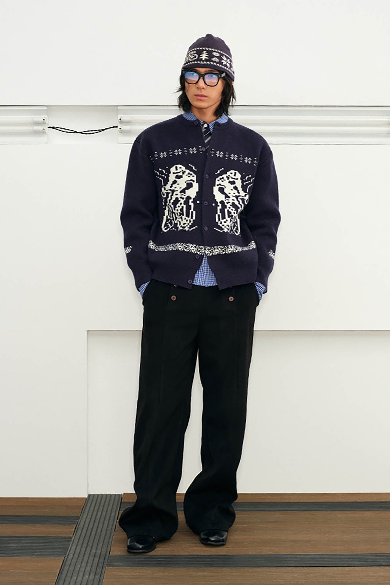KREATE Fair Isle Button-Up Cardigan, premium urban and streetwear designers apparel on PROJECTISR.com, KREATE