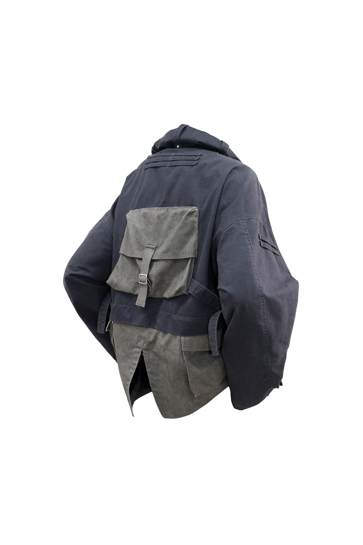RELABEL Detachable Down-Liner Convertible Trench Coat — flat lay