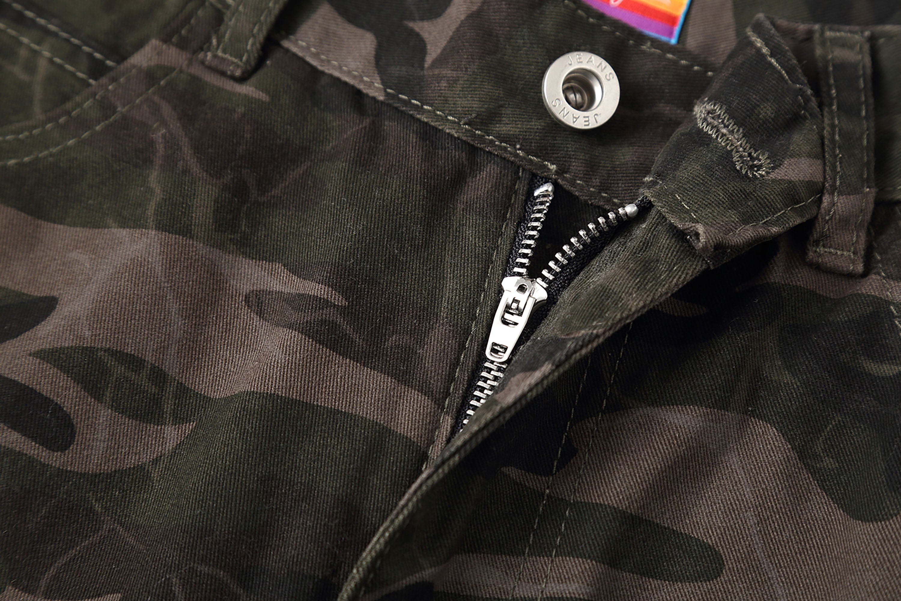 CLP Camo Ripped Straight-Leg Jeans, premium urban and streetwear designers apparel on PROJECTISR.com, CLP