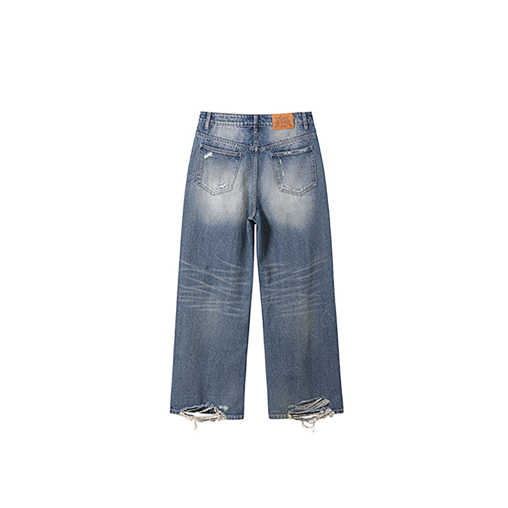 DONSMOKE Ripped Side Stripe Wide-Leg Jeans, premium urban and streetwear designers apparel on PROJECTISR.com, DONSMOKE