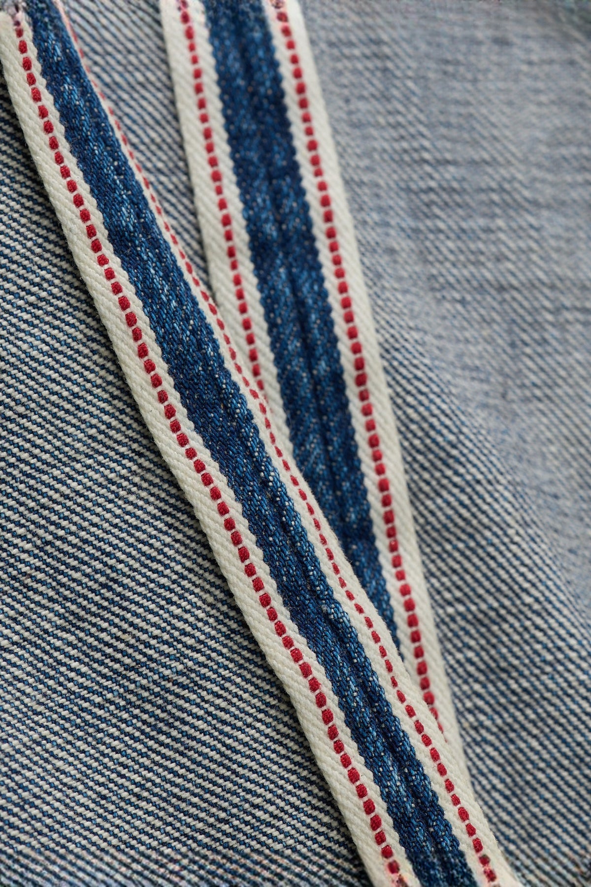 NEIGBORL Distressed Patchwork Mid-Rise Straight-Leg Jeans — detail