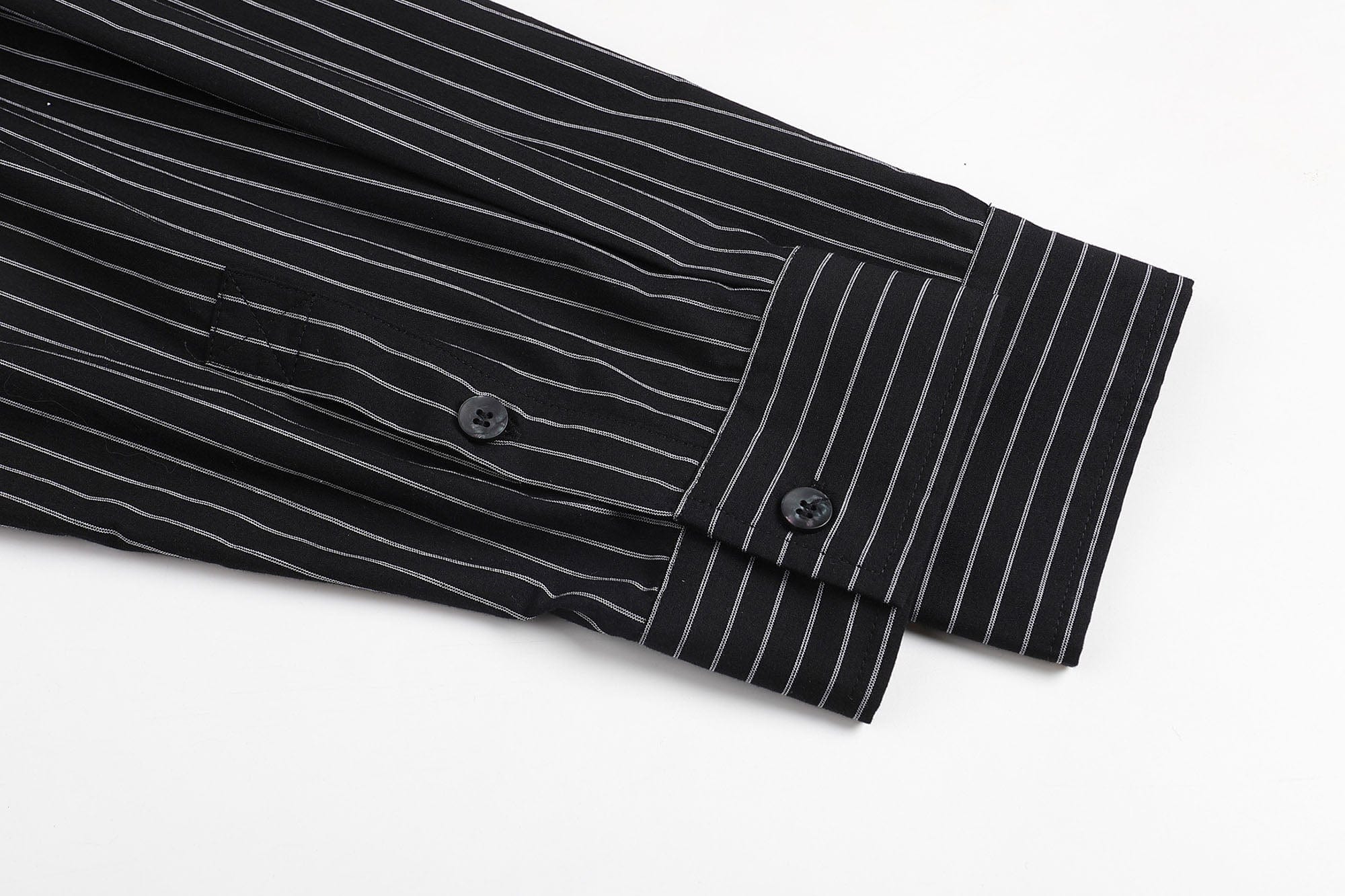 FACEONLAB Striped Patch-Pocket Poplin Shirt, premium urban and streetwear designers apparel on PROJECTISR.com, FACEONLAB