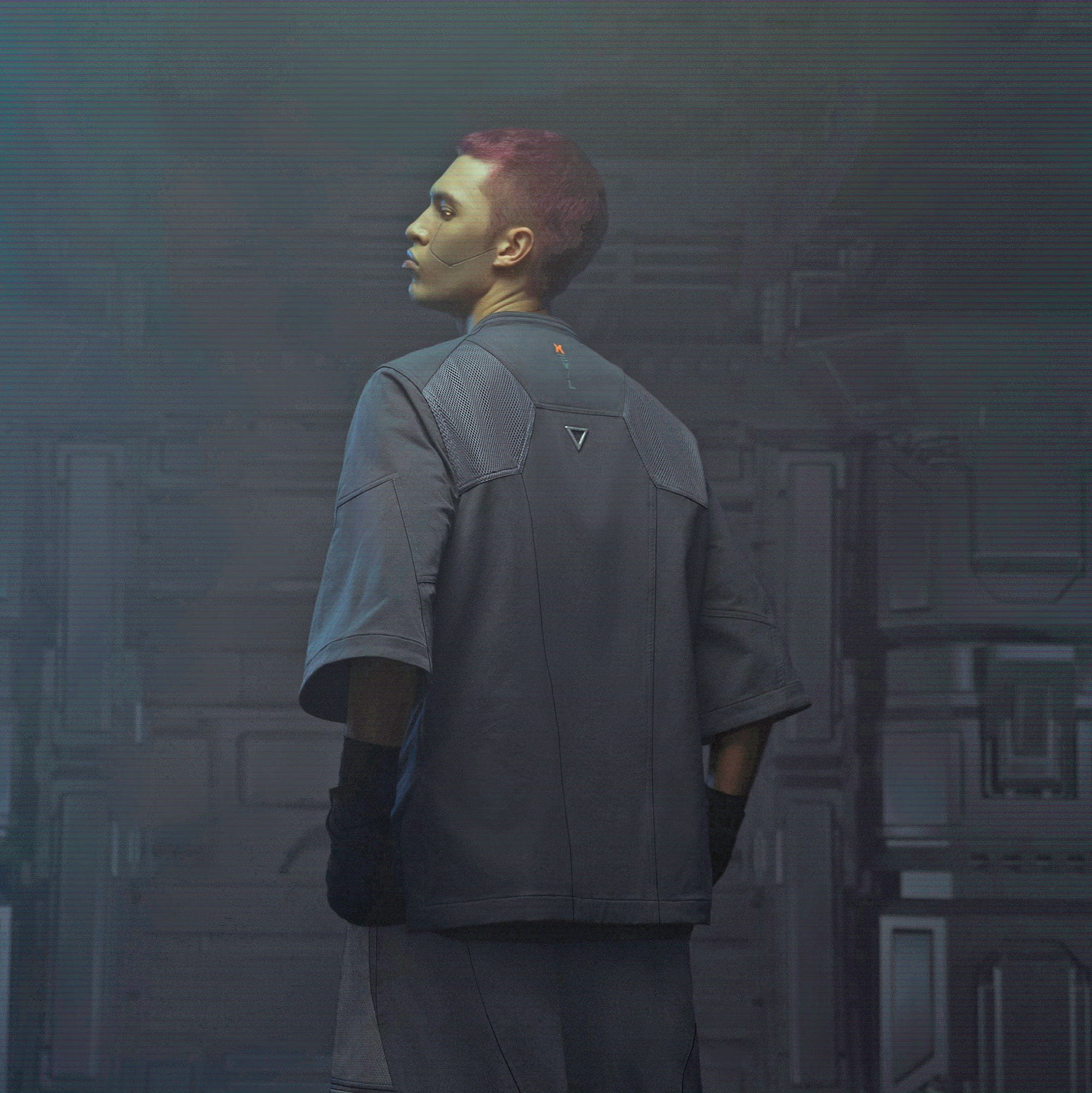 XIPHEVIL Bellator IV Mesh Metal Short-Sleeve Blazer Black, premium urban and streetwear designers apparel on PROJECTISR.com, XIPHEVIL