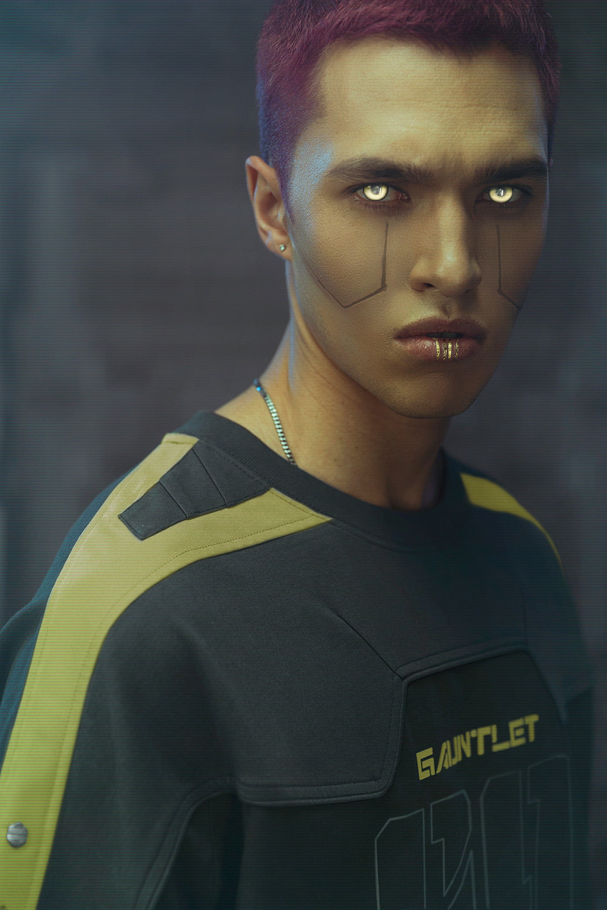 XIPHEVIL Modern Deconstructed Rivet Jersey Yellow, premium urban and streetwear designers apparel on PROJECTISR.com, XIPHEVIL